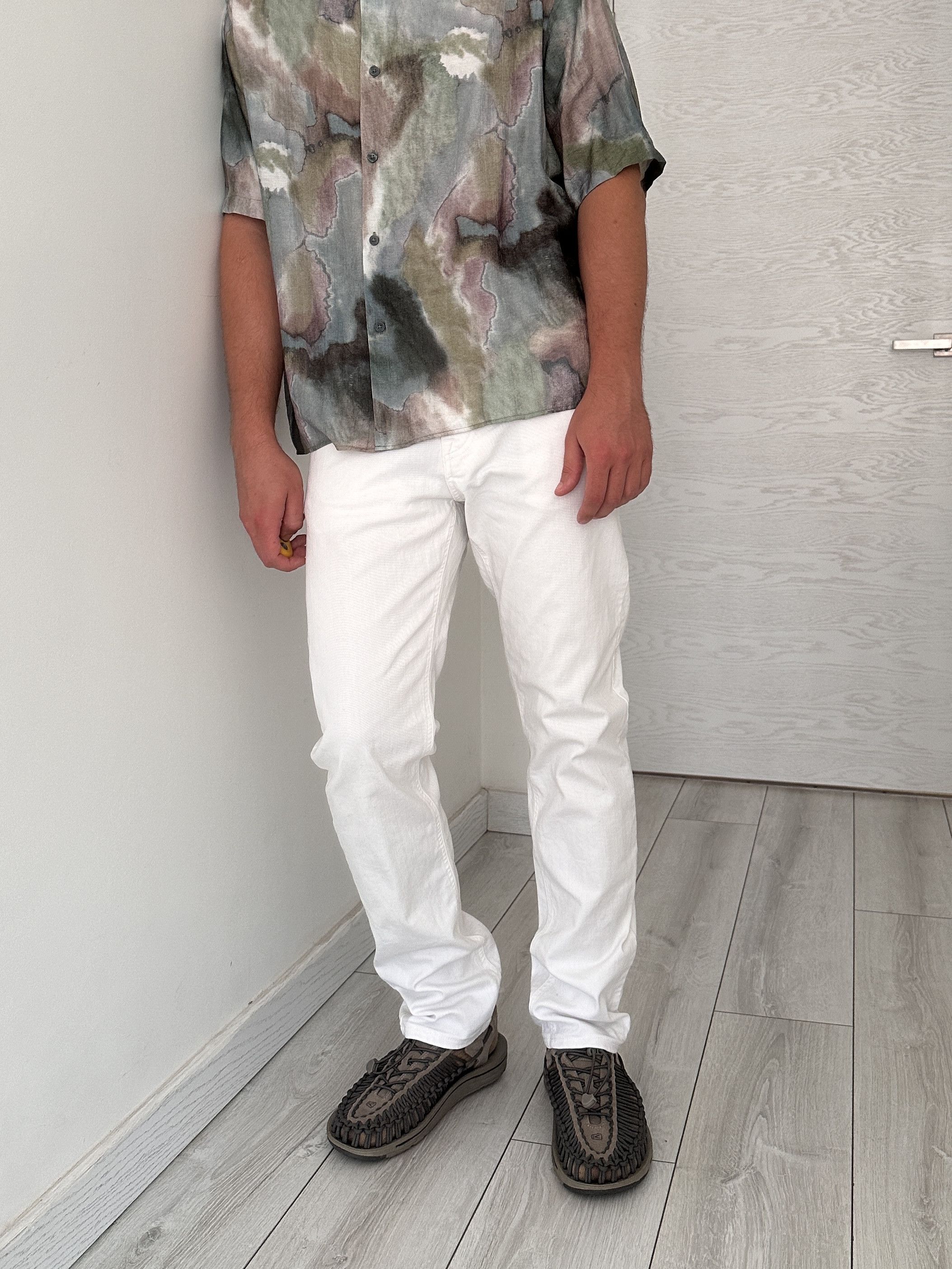 AMI AMI White Denim Pants Jeans Size US 34 / EU 50 - 1 Thumbnail