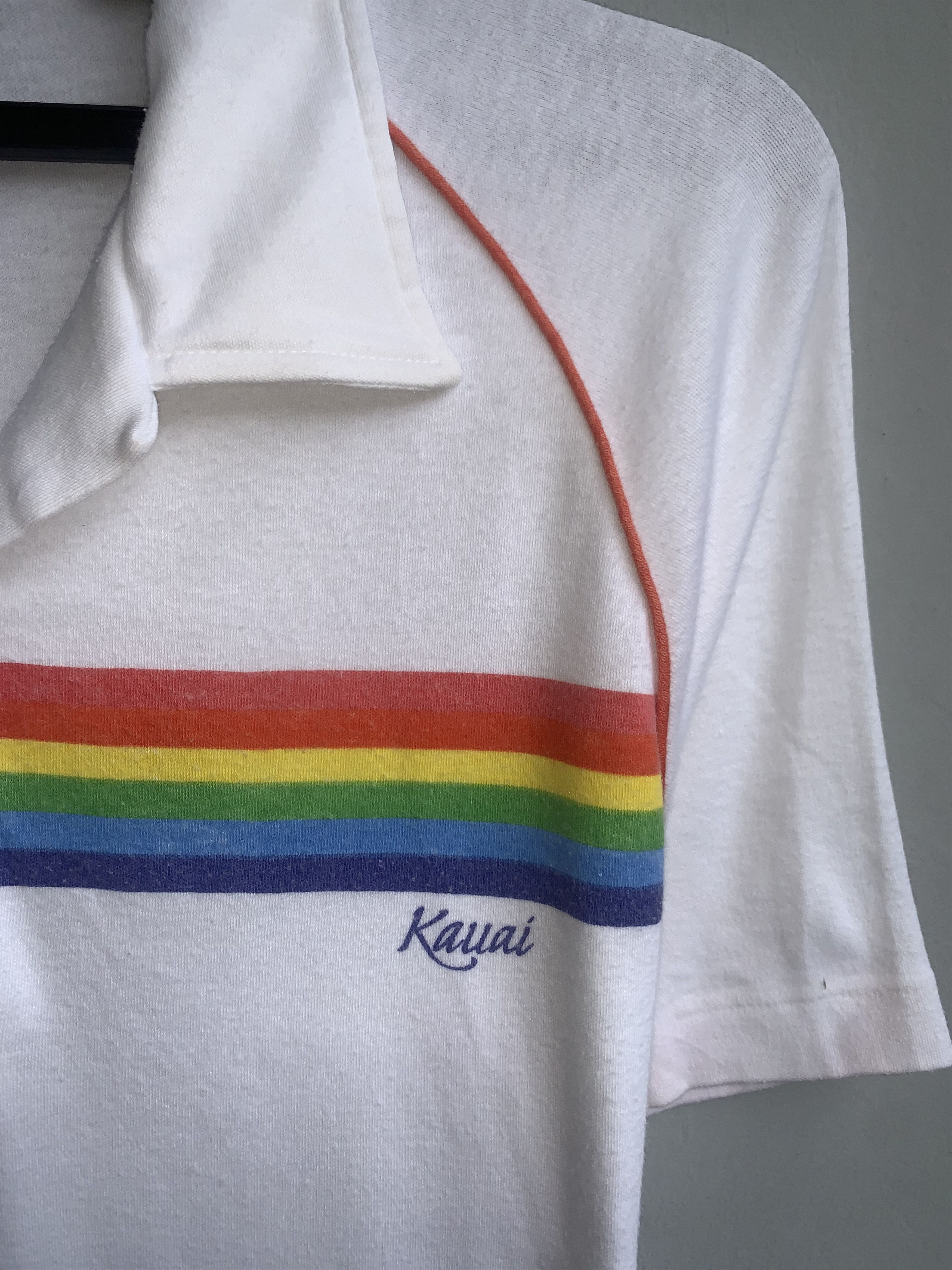 Rainbow Stripe Kauai Collar Vintage Shirt