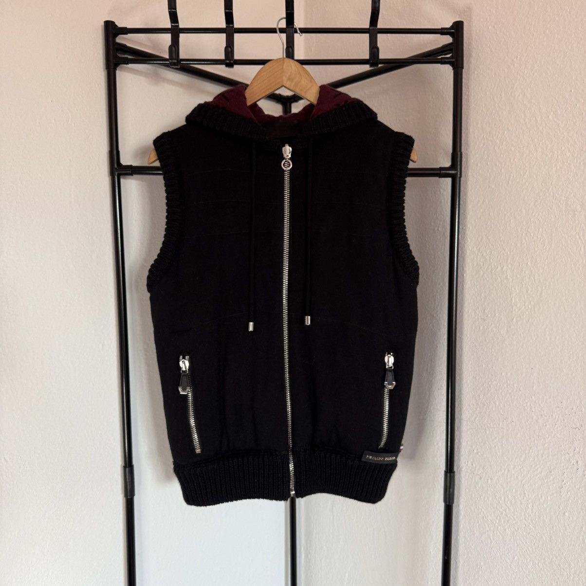 Philipp Plein Philipp Plein Black Tab Vest Vintage Luxury Size US M / EU 48-50 / 2 - 1 Thumbnail