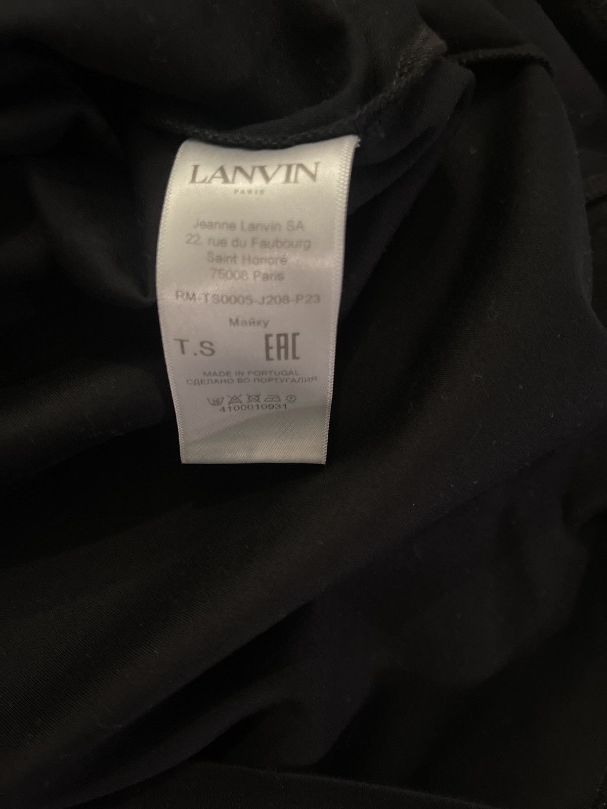 Lanvin Lanvin Black Logo T Size US S / EU 44-46 / 1 - 3 Thumbnail