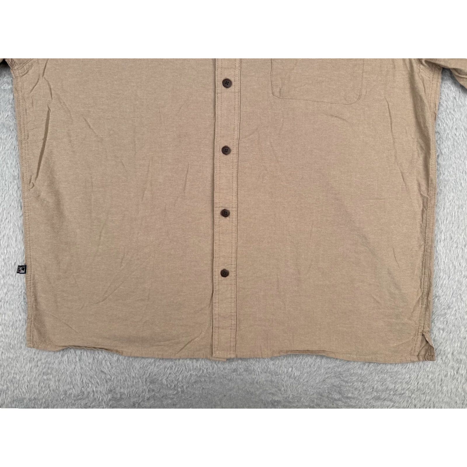 Big Dogs Big Dogs Shirt Adult 2XL XXL Beige Button Up Short Sleeve Pocket 100% Cotton Size US L / EU 52-54 / 3 - 5 Thumbnail