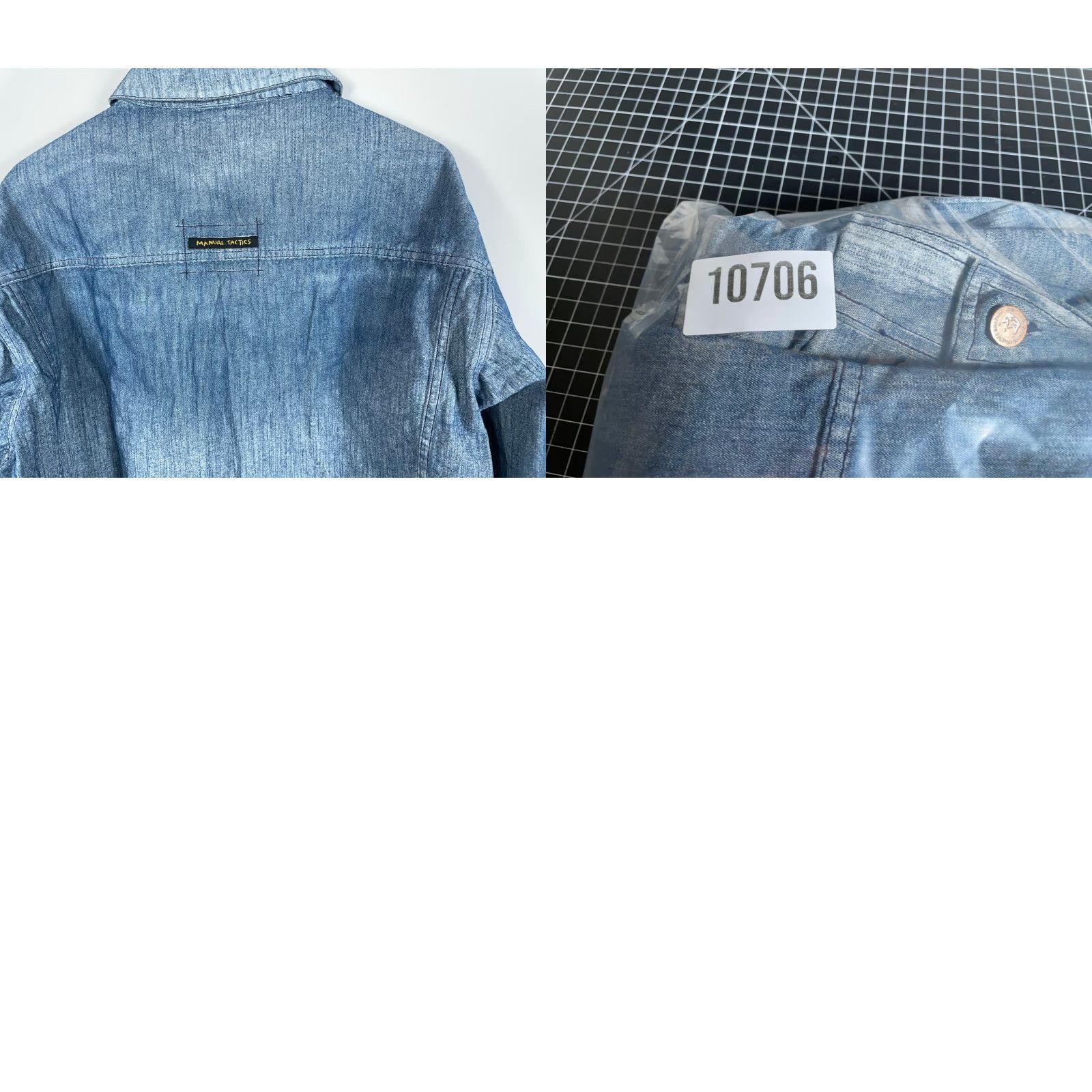 Denime PNB Nation Jean Jacket Men's 2XL Blue Denim Hip Hop Streetwear Y2K Vintage Jacket Size US 39 - 9 Thumbnail