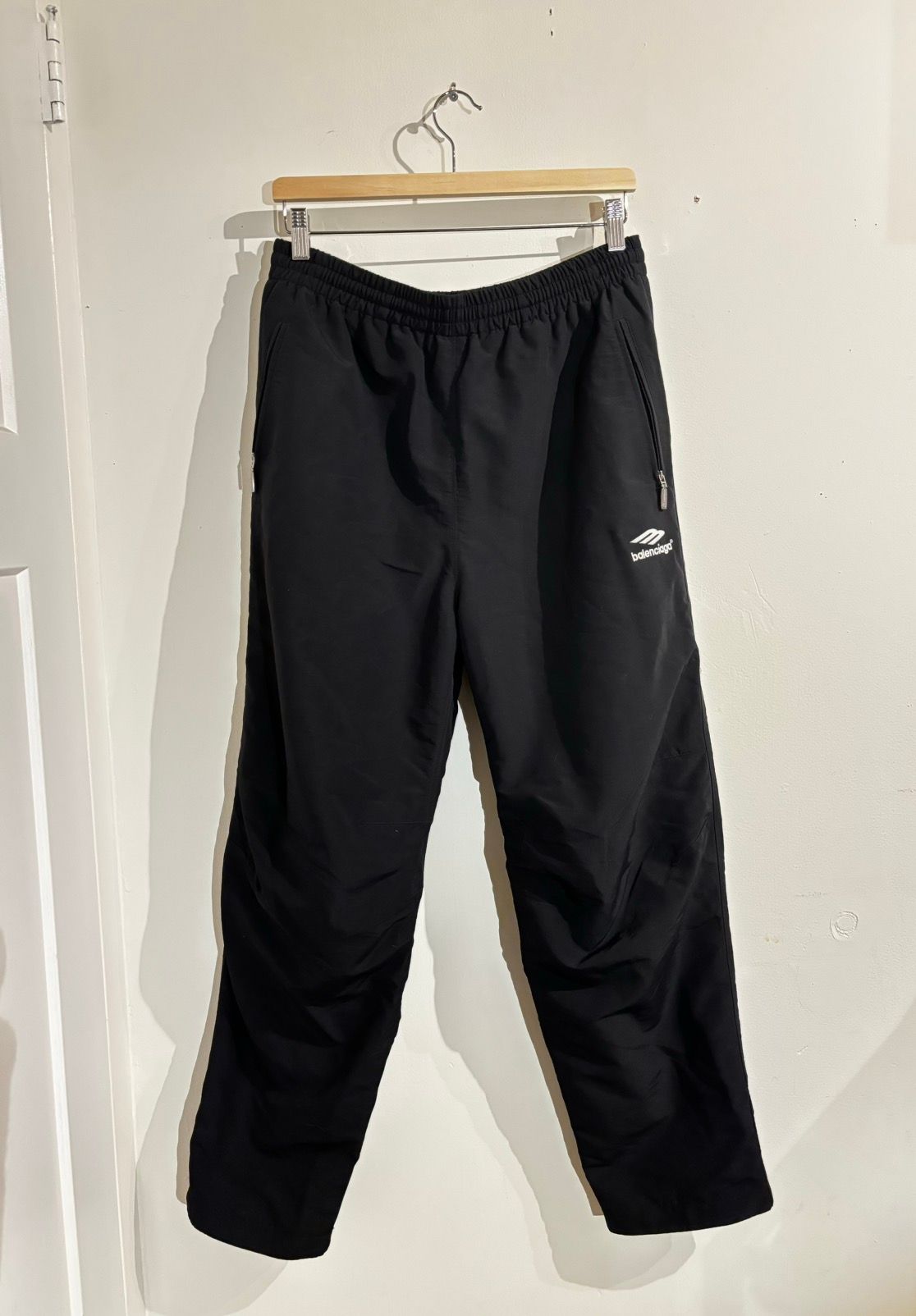 Pre-owned Balenciaga 3b Water Resistant Joggers In Black