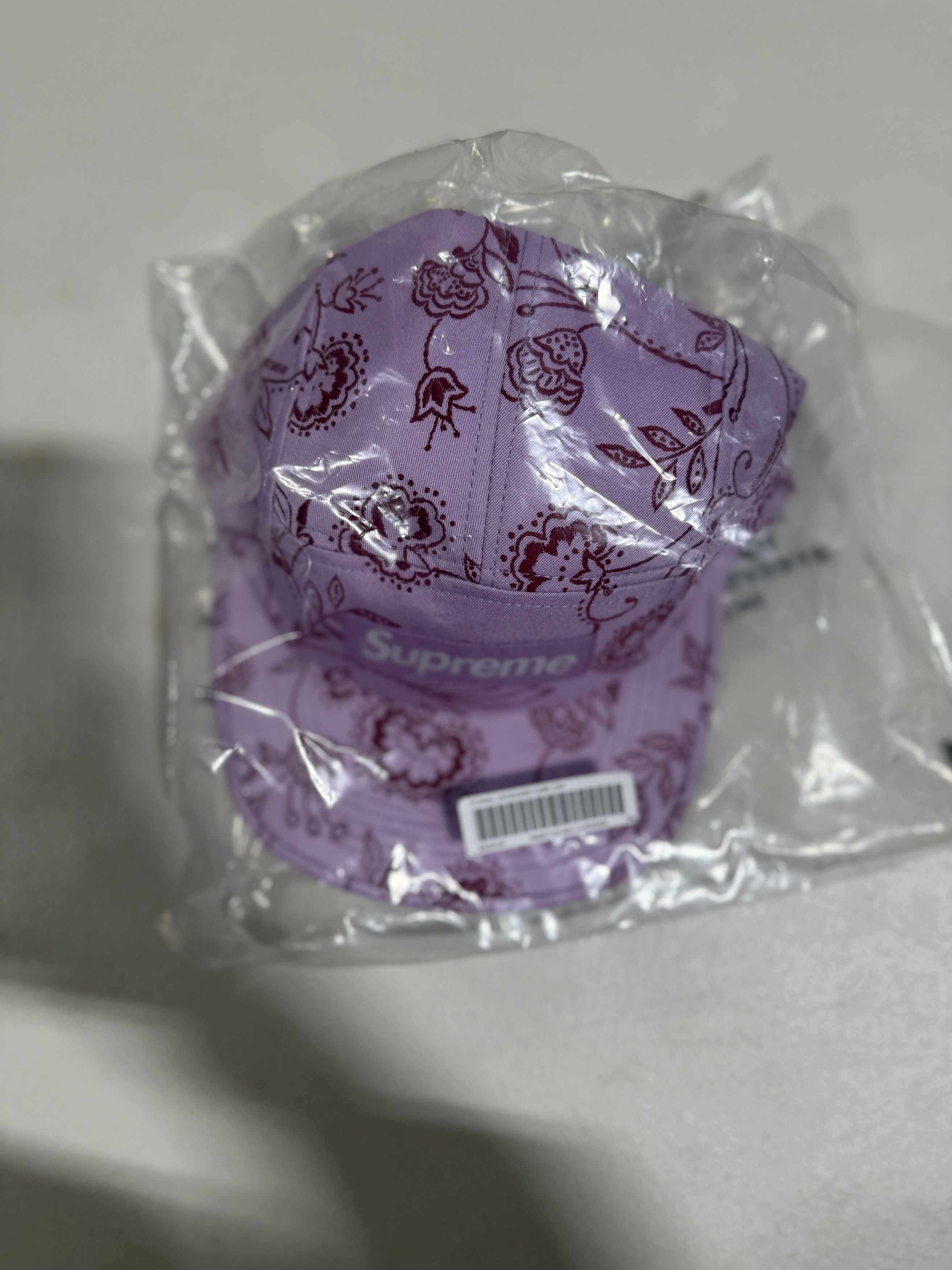 Supreme Supreme Floral Jacquard Camp Cap Purple Sz Adjustable Size ONE SIZE - 3 Thumbnail