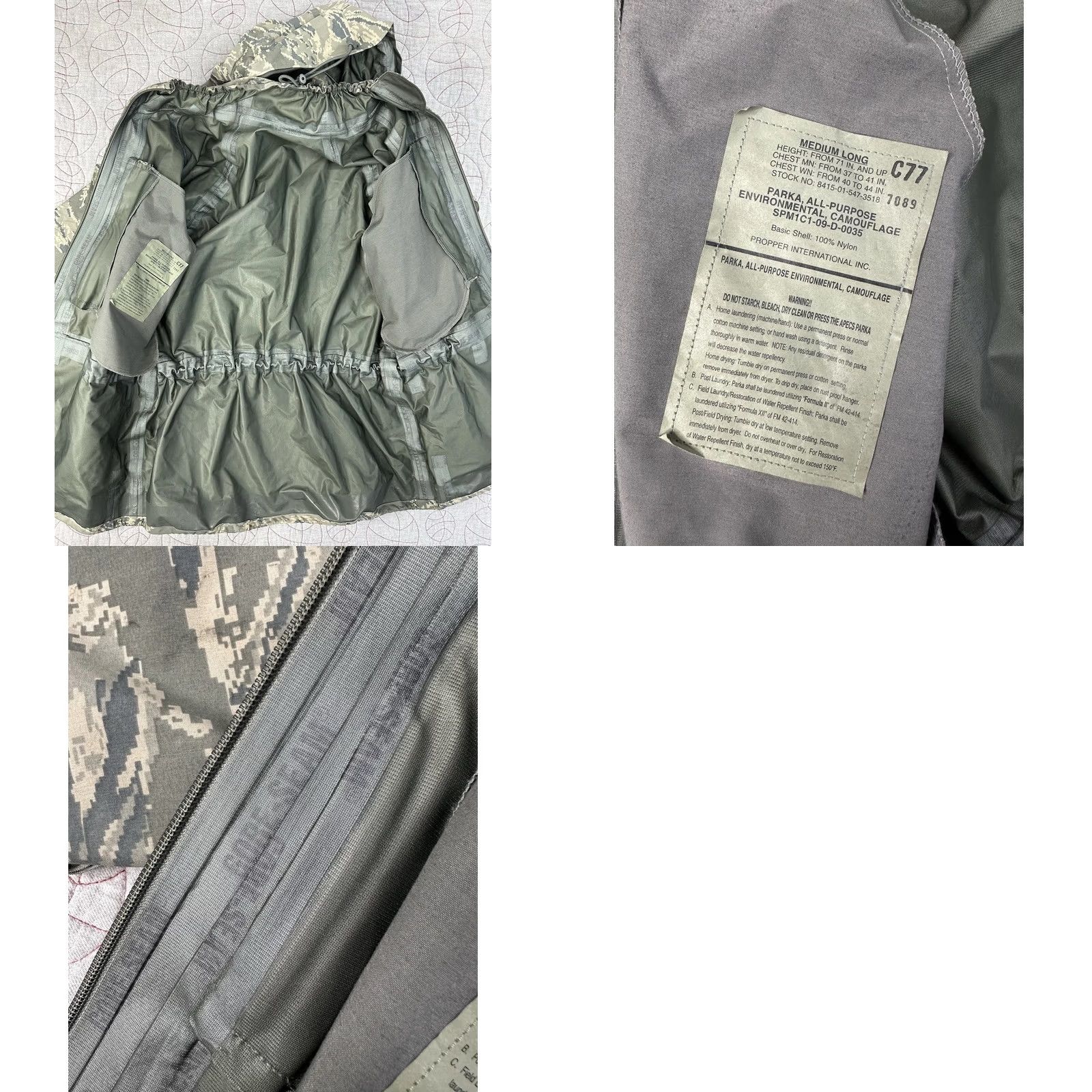 Propper VINTAGE PROPPER US AIR FORCE Parka Jacket Camouflage Military Outdoor Wind-Resistant Hooded - No, wait. Size US M / EU 48-50 / 2 - 8 Thumbnail