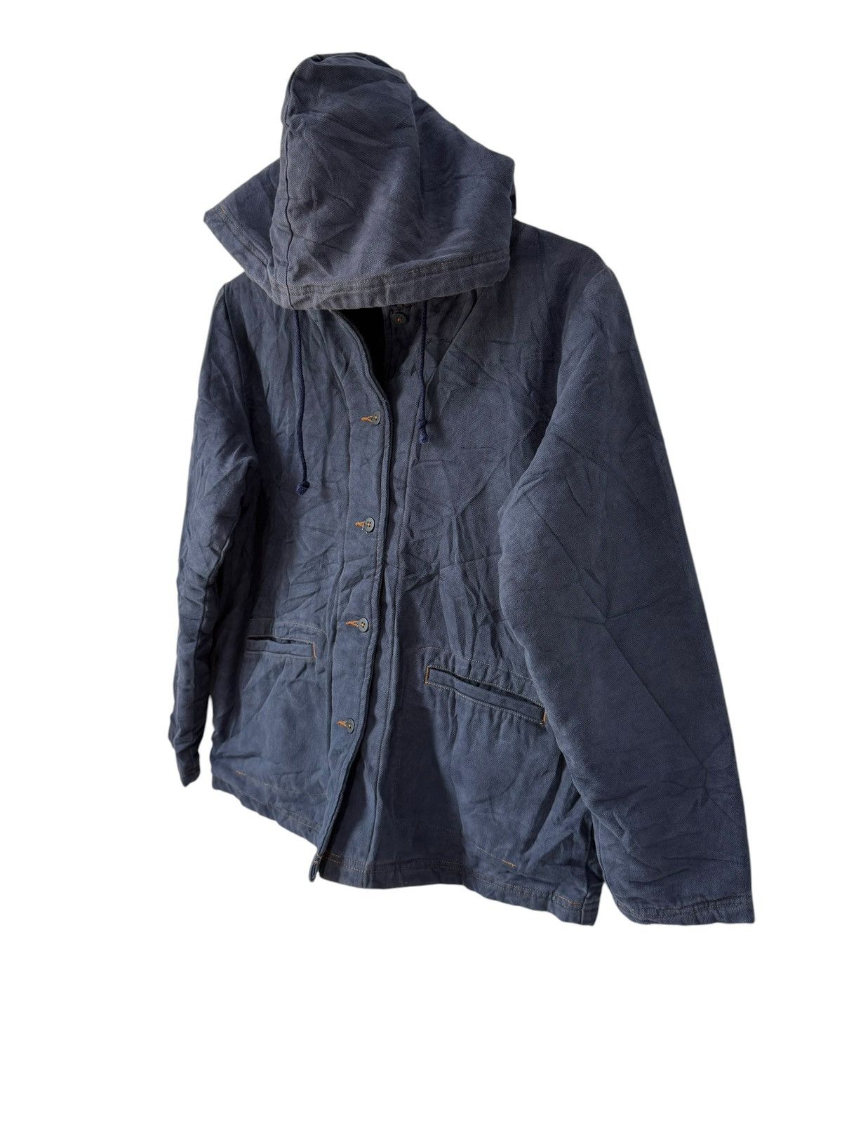 45rpm JAPANESE BRAND R Casual Jacket With Hoodies Button Canvas Size US M / EU 48-50 / 2 - 3 Thumbnail