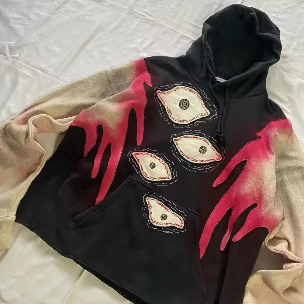 Japanese Brand × Vintage The Flamming Monster Style Hoodie Size US XL / EU 56 / 4 - 3 Thumbnail