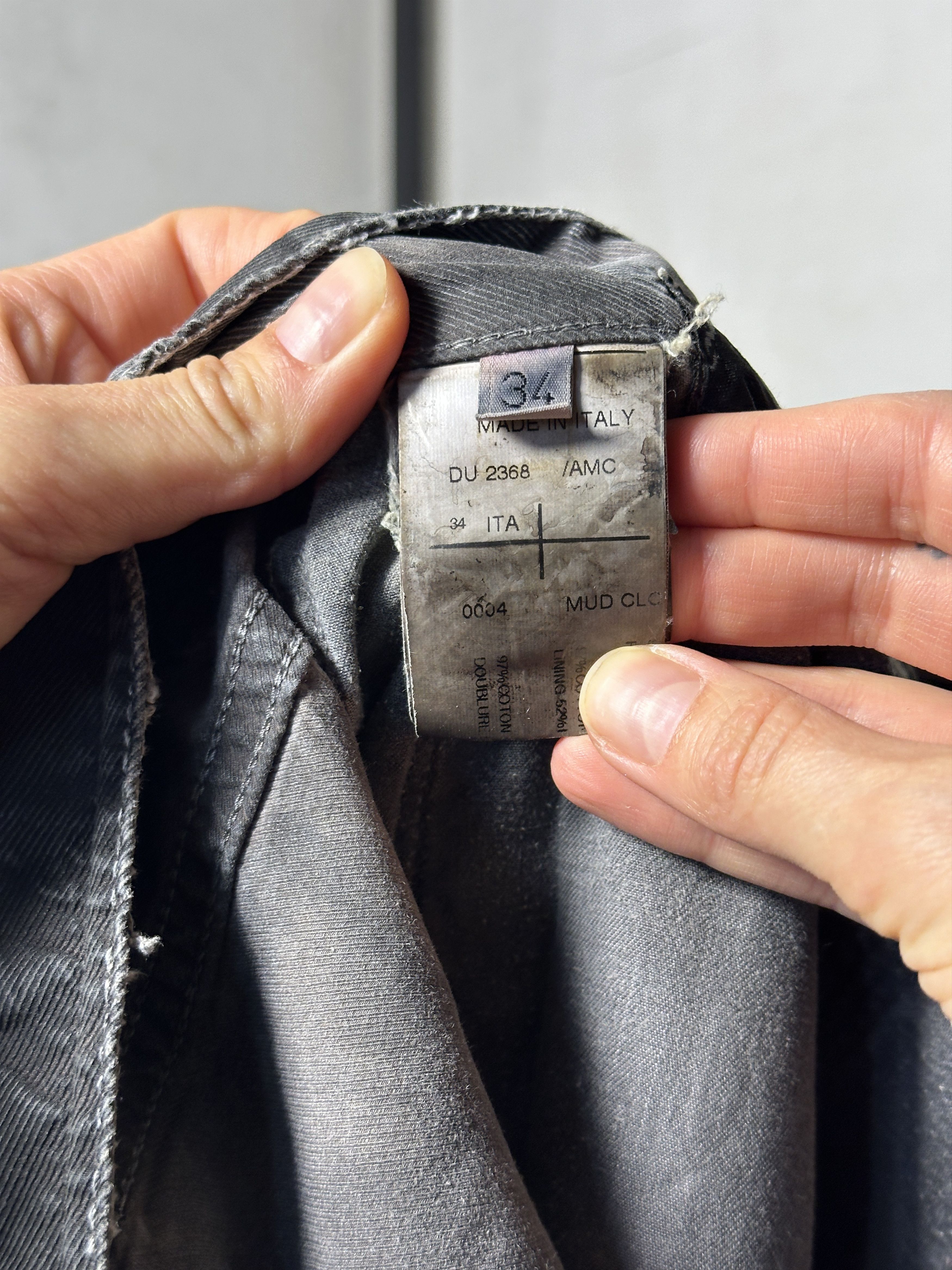 Rick Owens Rick Owens DRKSHDW FW11 Mud Waxed Detrit Cut Jeans Size US 28 / EU 44 - 16 Thumbnail