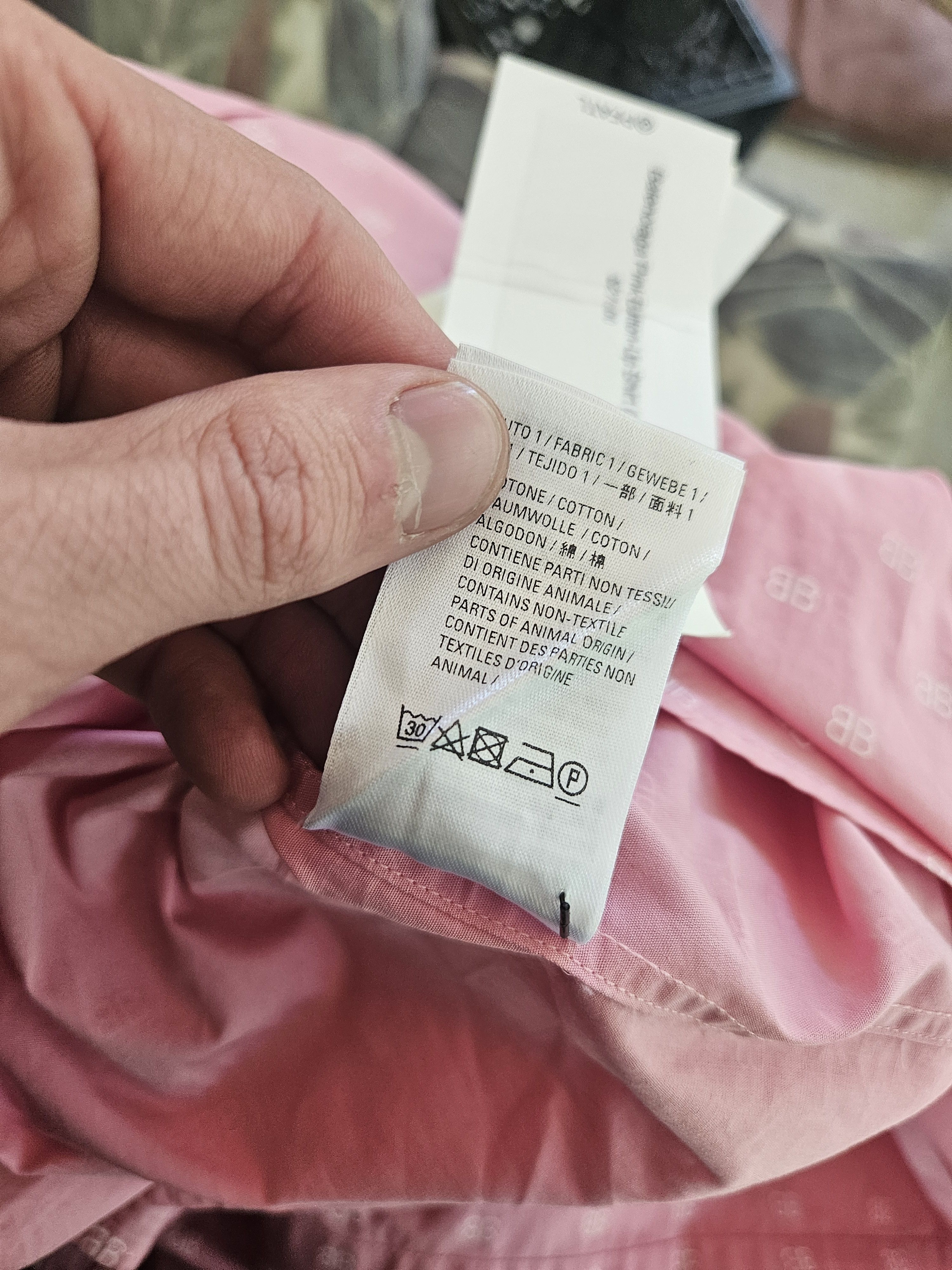 Balenciaga Balenciaga BB Monogram Pink Oversized Button Up Shirt Size US XS / EU 42 / 0 - 10 Thumbnail