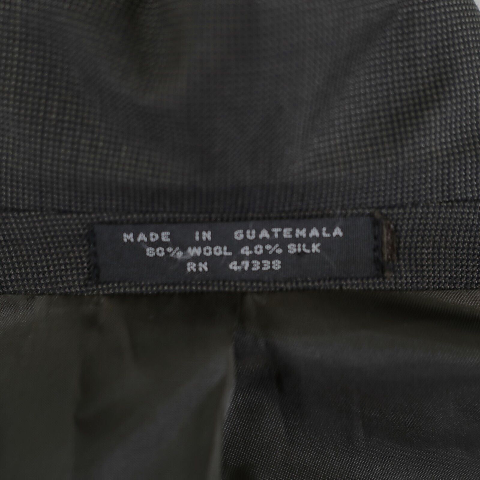 Jones New York Jones New York Wool Silk Brown Black Nailshead 3 Button Blaz Size 44L - 12 Thumbnail