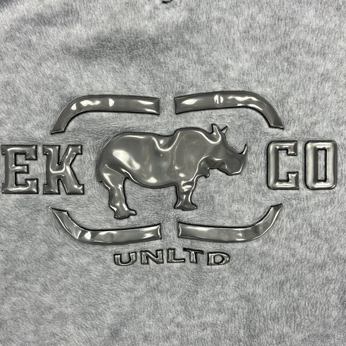 Ecko Unltd. × Vintage Grey Ecko Unltd 1/4 Zip Fleece Sweatshirt Size US XL / EU 56 / 4 - 3 Thumbnail