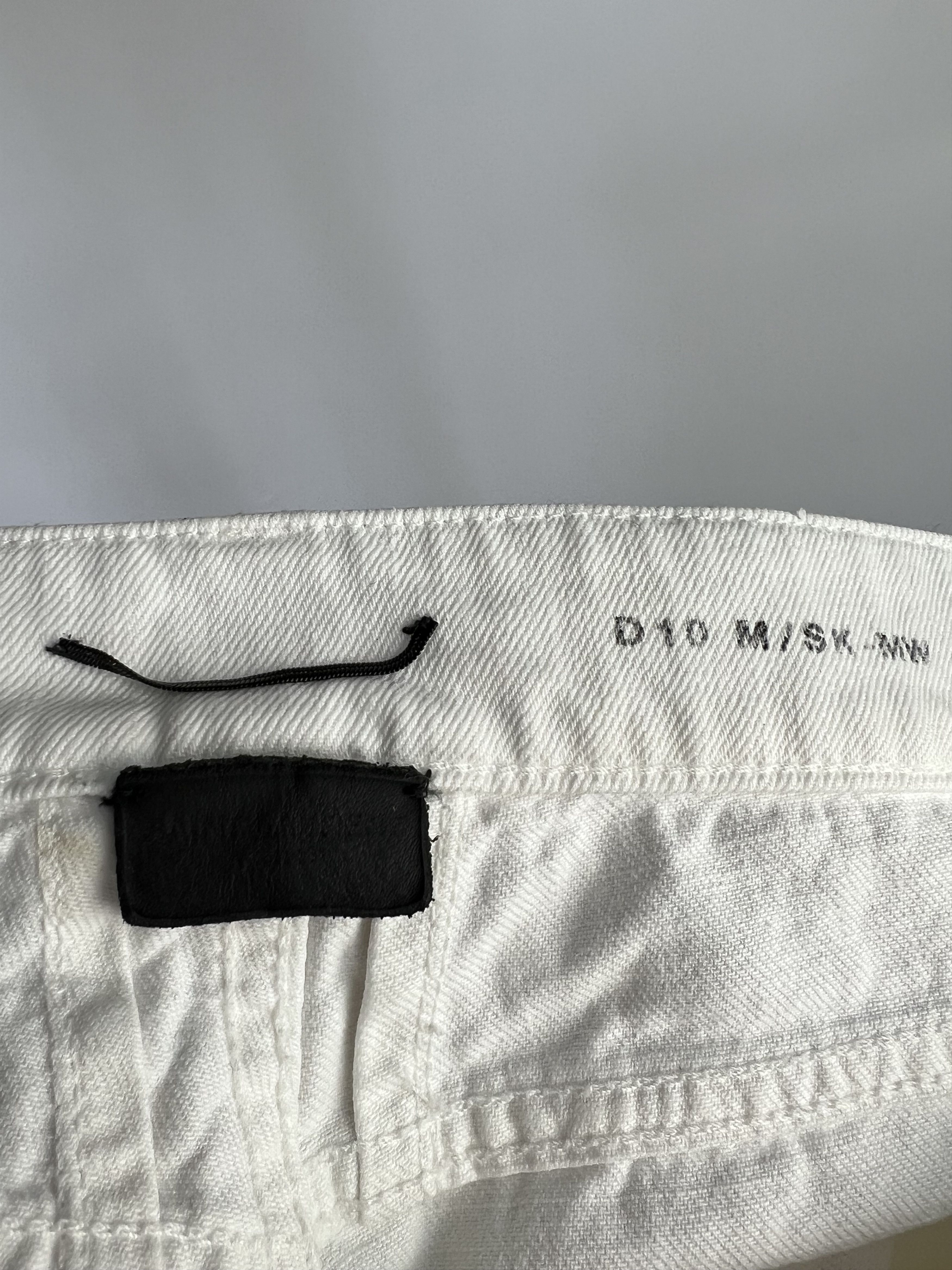 Saint Laurent Paris × Yves Saint Laurent Saint Laurent Women's White Distressed Jeans Size 29 Size 29" - 12 Thumbnail