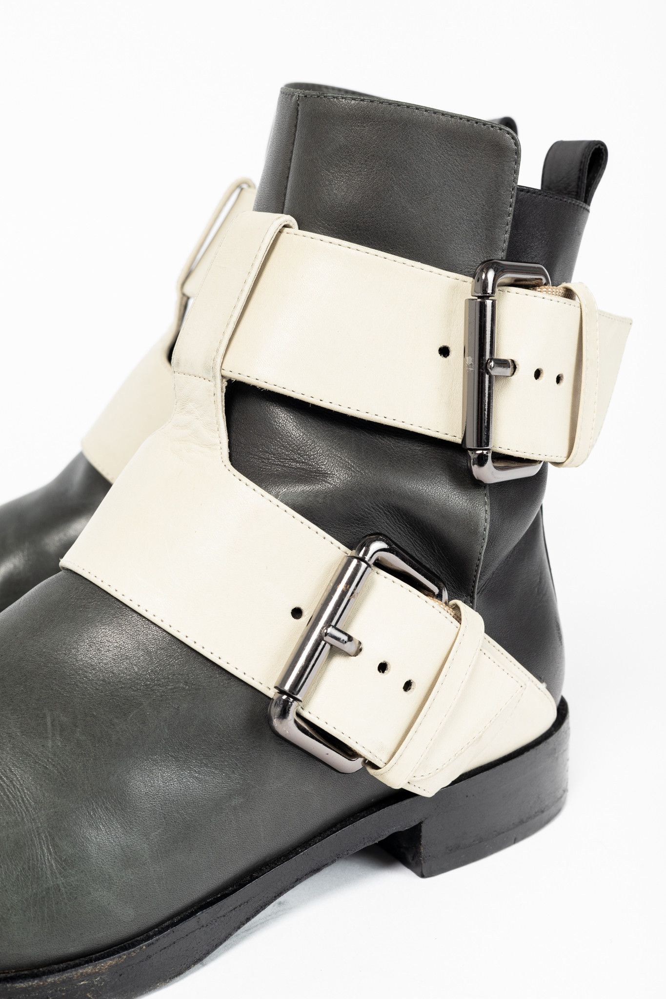 Pierre Hardy Pierre Hardy PF/14 Colourblock Leather Buckled-Strap Booties Size US 7 / IT 37 - 8 Thumbnail