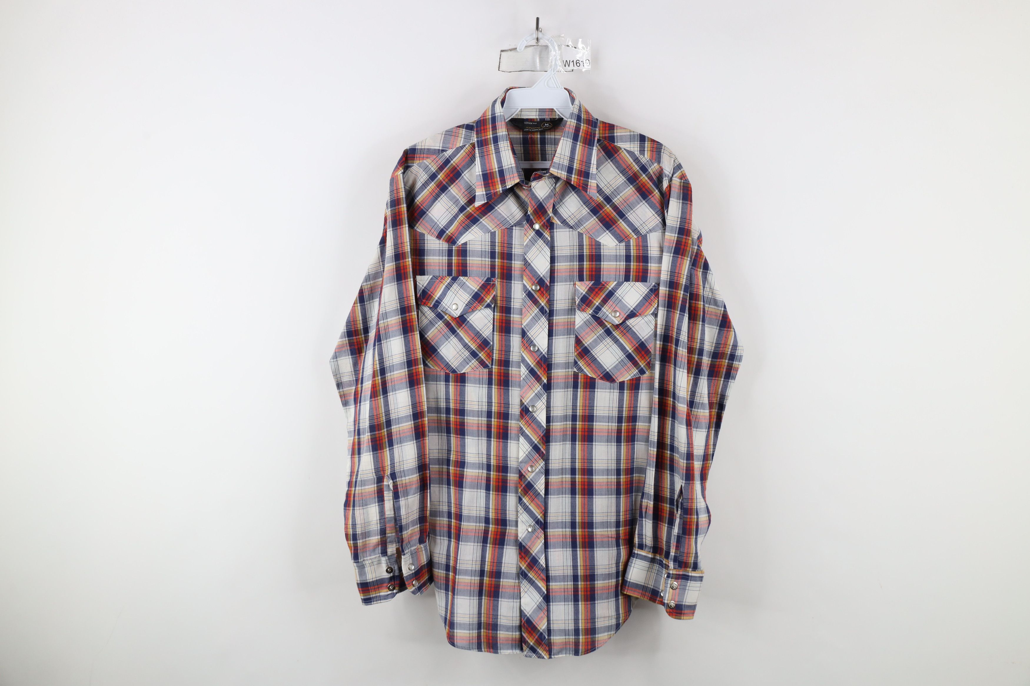 Vintage Vintage 70s Rockabilly Plaid Western Snap Button Shirt Size US M / EU 48-50 / 2 - 1 Thumbnail