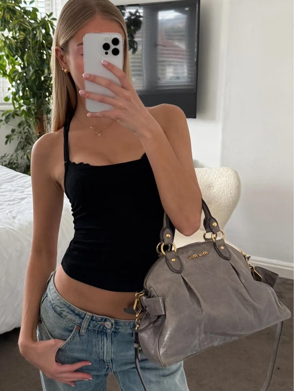 Miu Miu Miu Miu 2-Way Vitello Lux Bow Bag Size ONE SIZE - 2 Thumbnail