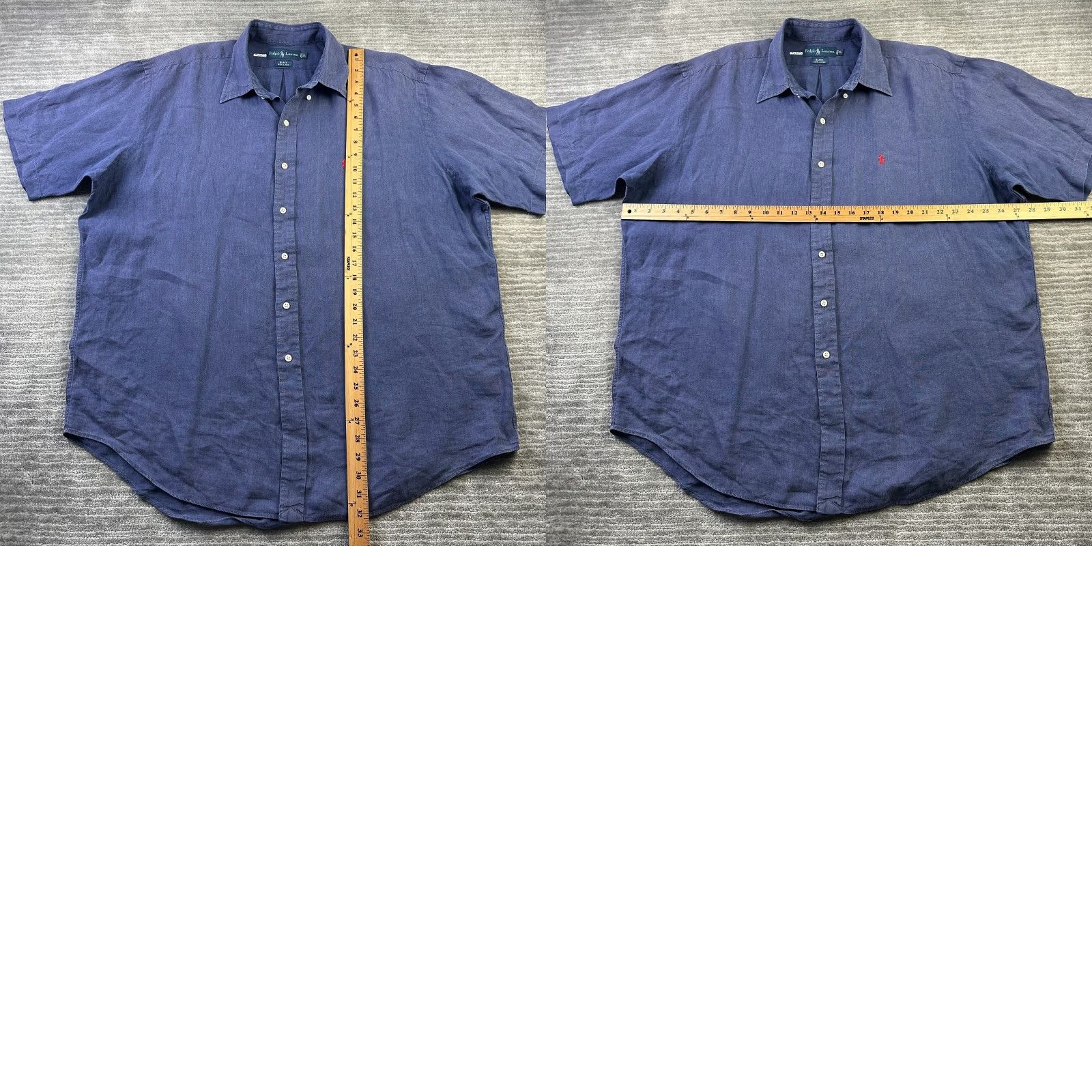 Polo Ralph Lauren Ralph Lauren Shirt Mens Extra Large Blue Blake Linen Button Up Pony Size US XL / EU 56 / 4 - 8 Thumbnail