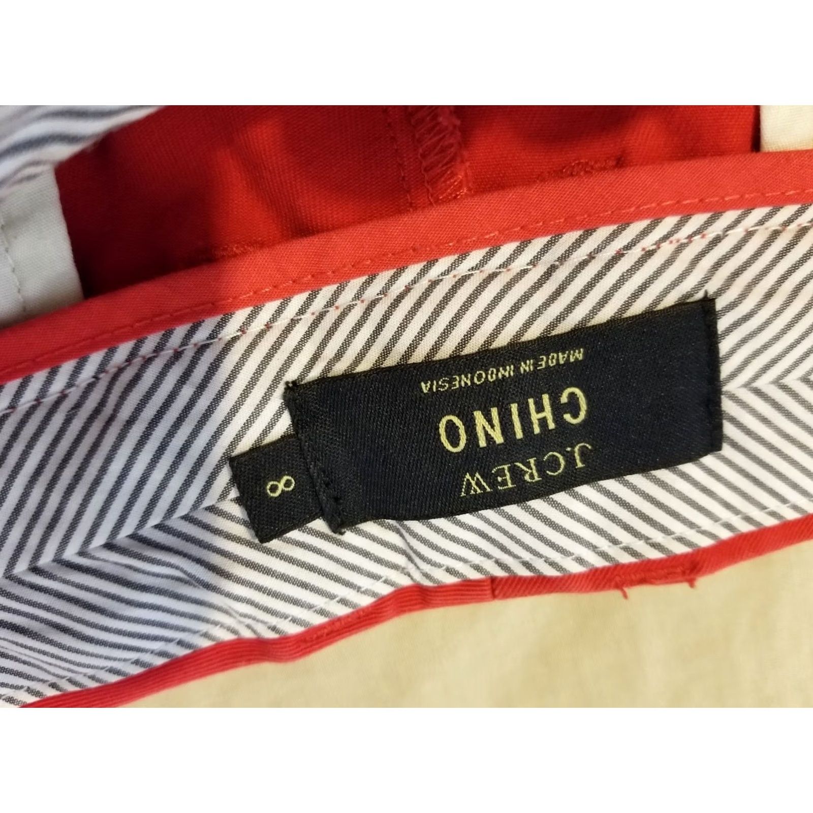 J.Crew J. Crew Red Cotton Chino Shorts Womens Size 8 Casual Size 30" / US 8 / IT 44 - 3 Thumbnail