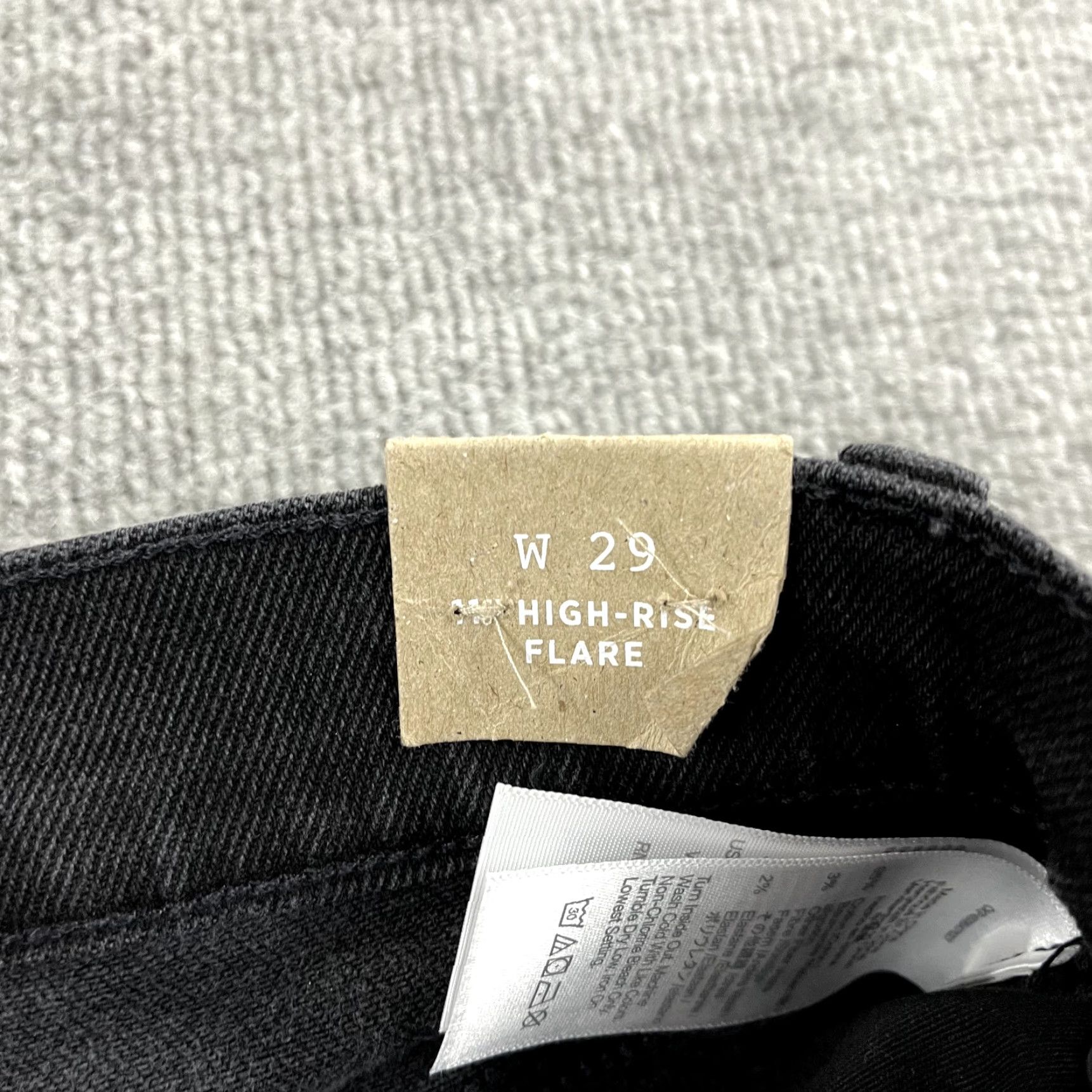 Madewell MADEWELL Jeans Womens 29 x 33" Charcoal Gray High Rise Flare Denim Pants NEW Size 29" - 3 Thumbnail