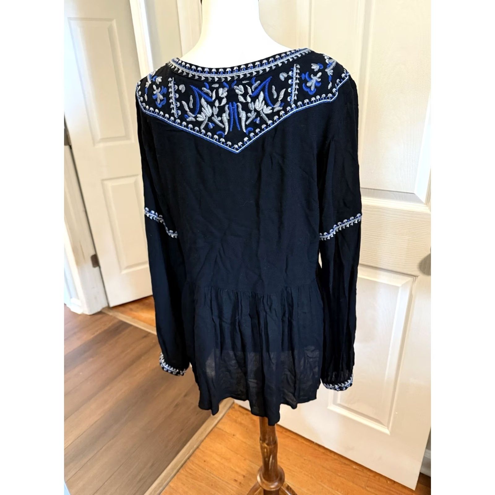 Vintage Stitch Fix Brixon Ivy Aloe Embroidery Top Boho Festival Nwt L Black Womens Blouse L Ivy Embroidery Boho Festival Size L / US 10 / IT 46 - 6 Thumbnail