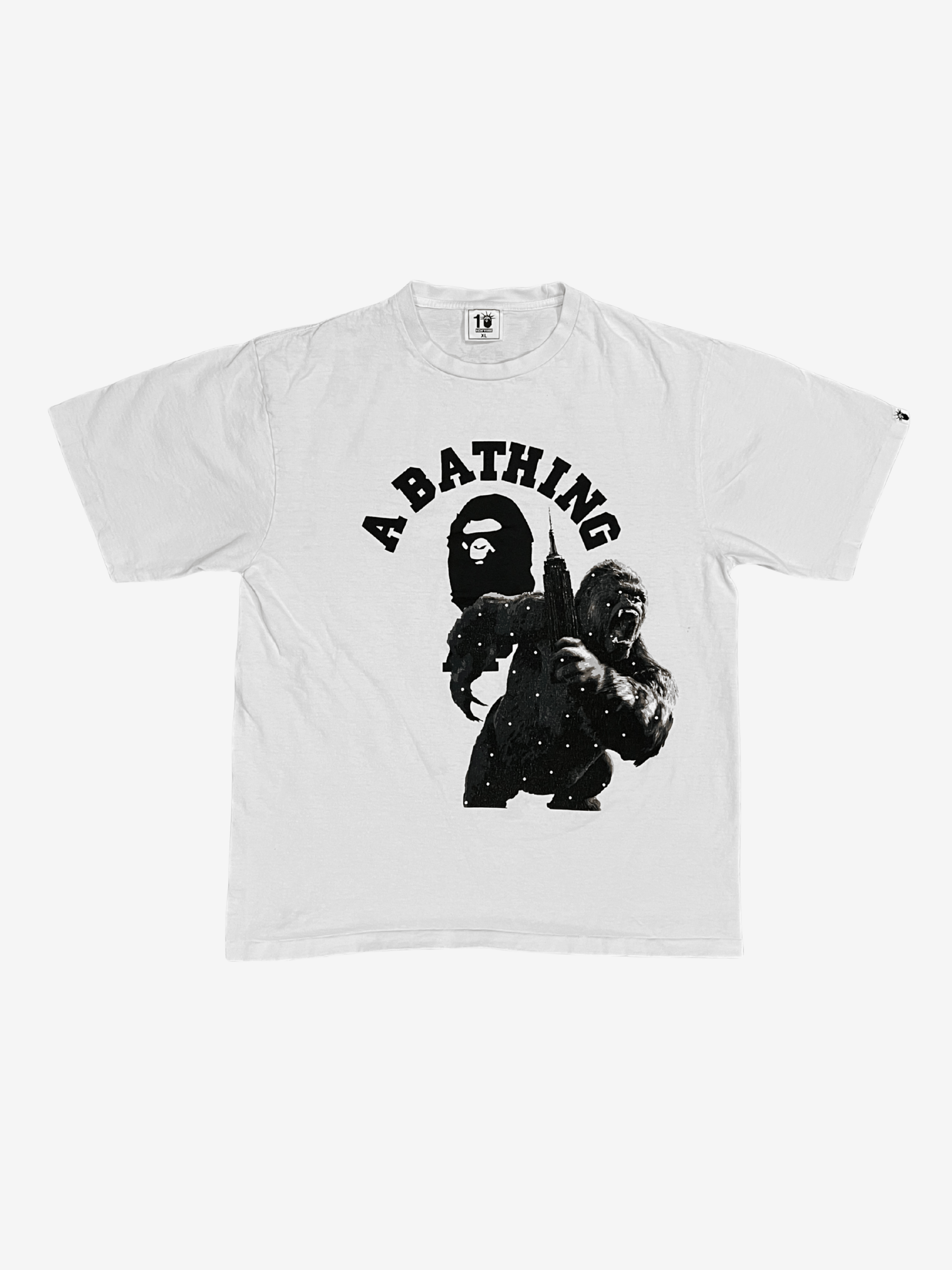 Bape A Bathing Ape White NYC King Kong Ape Head T-Shirt Size US XL / EU 56 / 4 - 1 Thumbnail