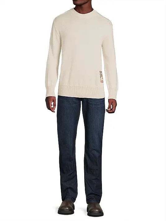 Burberry os11x1225 Dup / Check Label Wool Sweater in Beige Size US L / EU 52-54 / 3 - 2 Thumbnail