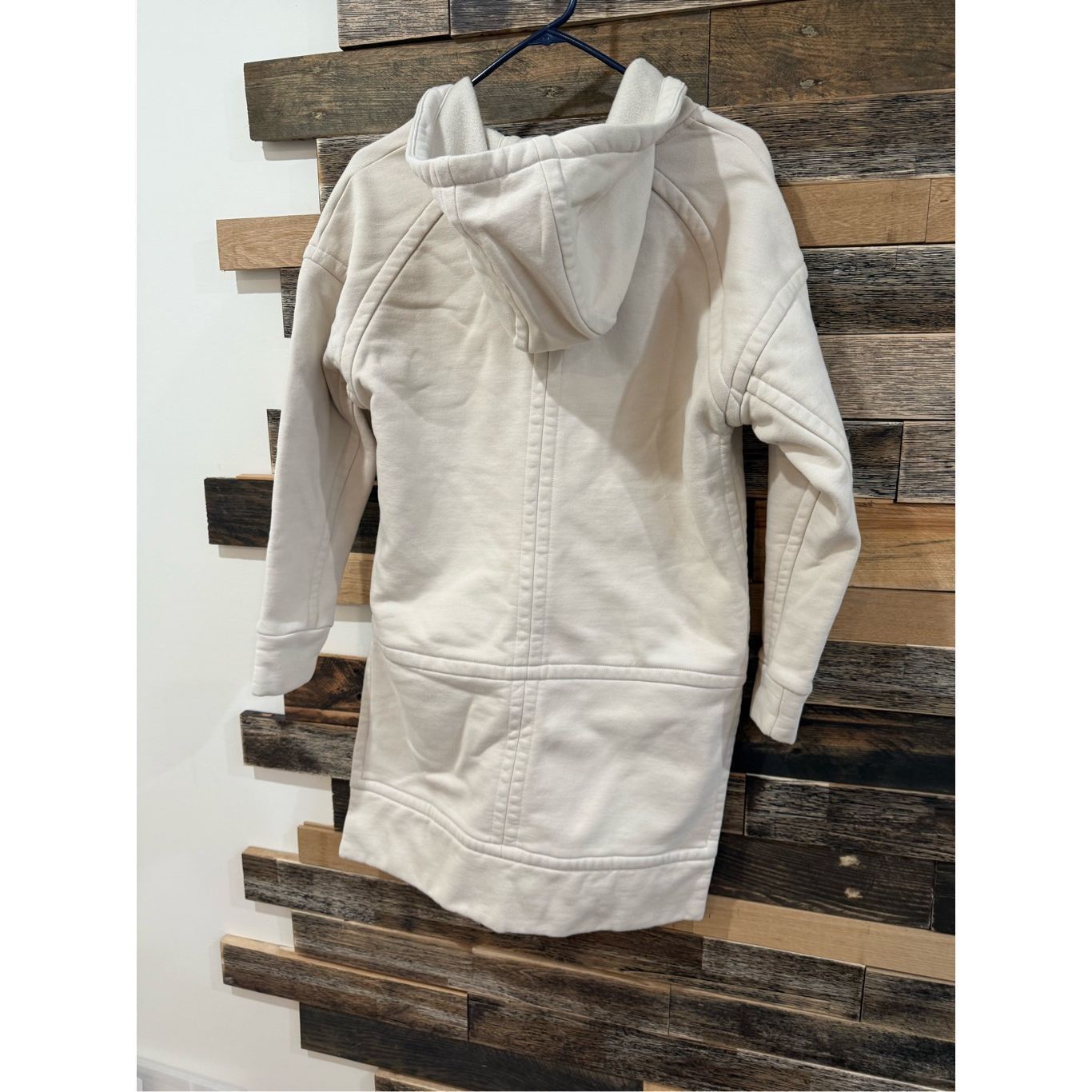 Athleta Athleta Duster Sweatshirt Hooded Coat Jacket Fleece Cream Wo Size XS / US 0-2 / IT 36-38 - 2 Thumbnail