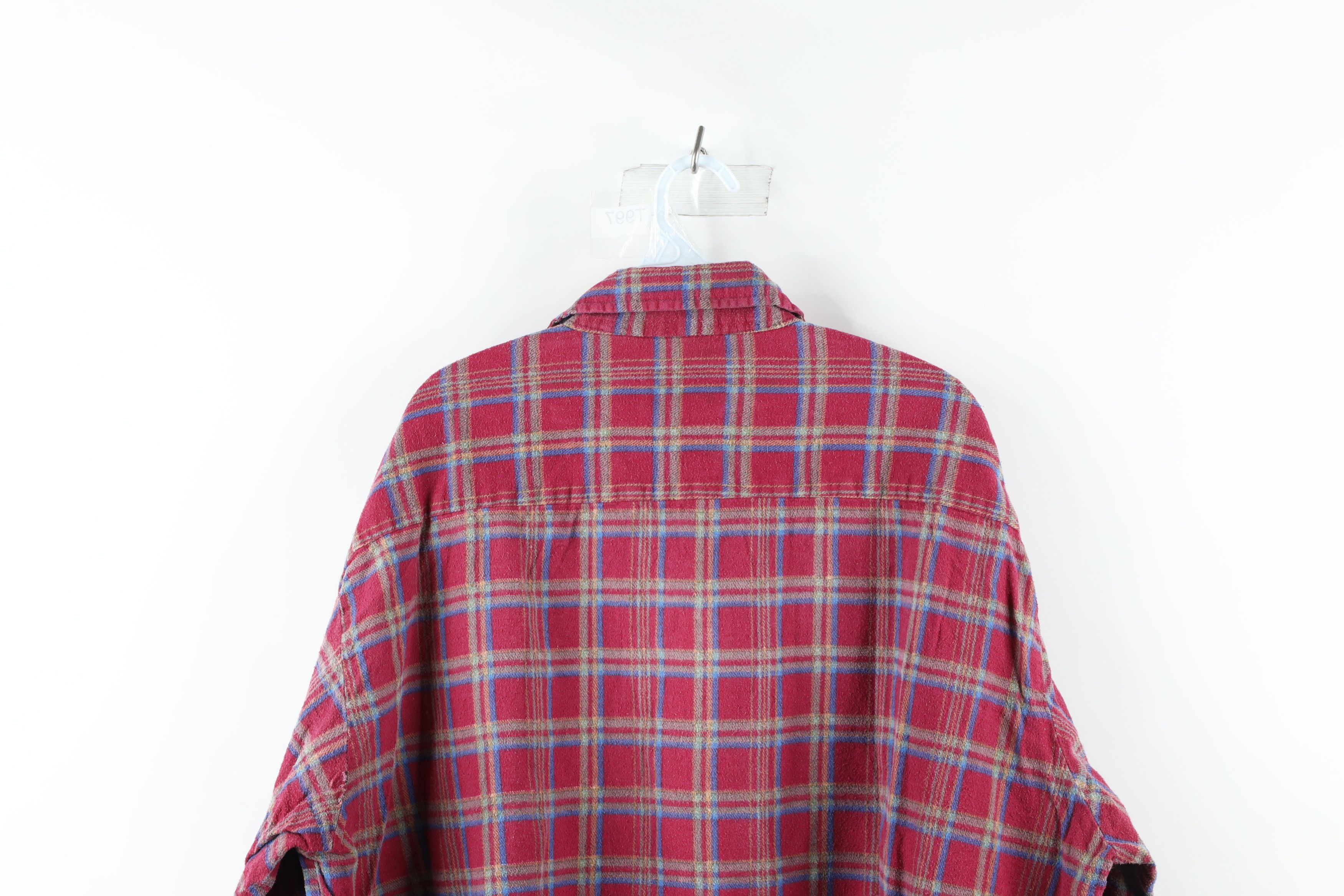 Vintage Vintage 90s Dickies Collared Flannel Button Shirt Plaid Size US XXL / EU 58 / 5 - 10 Thumbnail