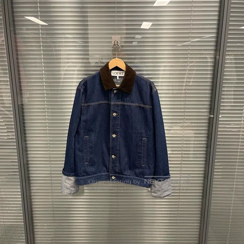 Loewe Loewe 23ss Single Breasted Lapel Long Sleeve Denim Jacket Size US S / EU 44-46 / 1 - 1 Thumbnail