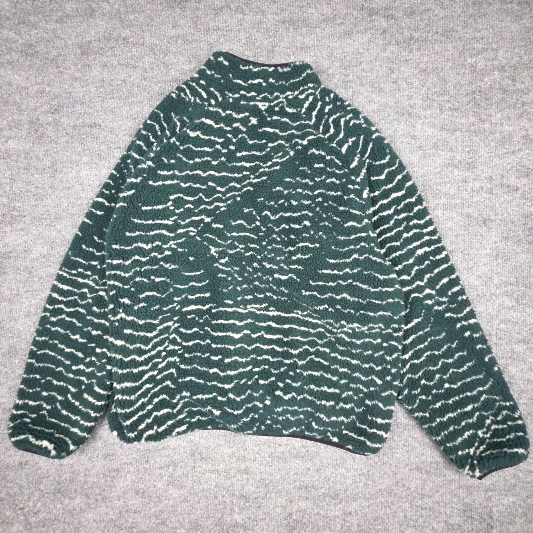 Vintage Quasi Skate Fleece Jacket Men Medium Green Abstract Skater Full Zip Jacket Regular Size US M / EU 48-50 / 2 - 3 Thumbnail