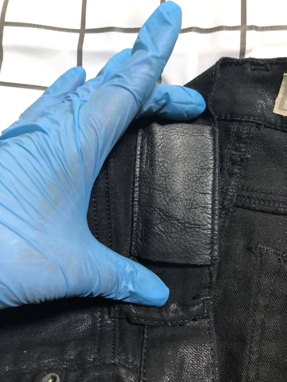 Allsaints All Saints Low Rise Cropped Skinny Jeans, Coated, Petrel Size 25" / US 0 / IT 36 - 10 Thumbnail