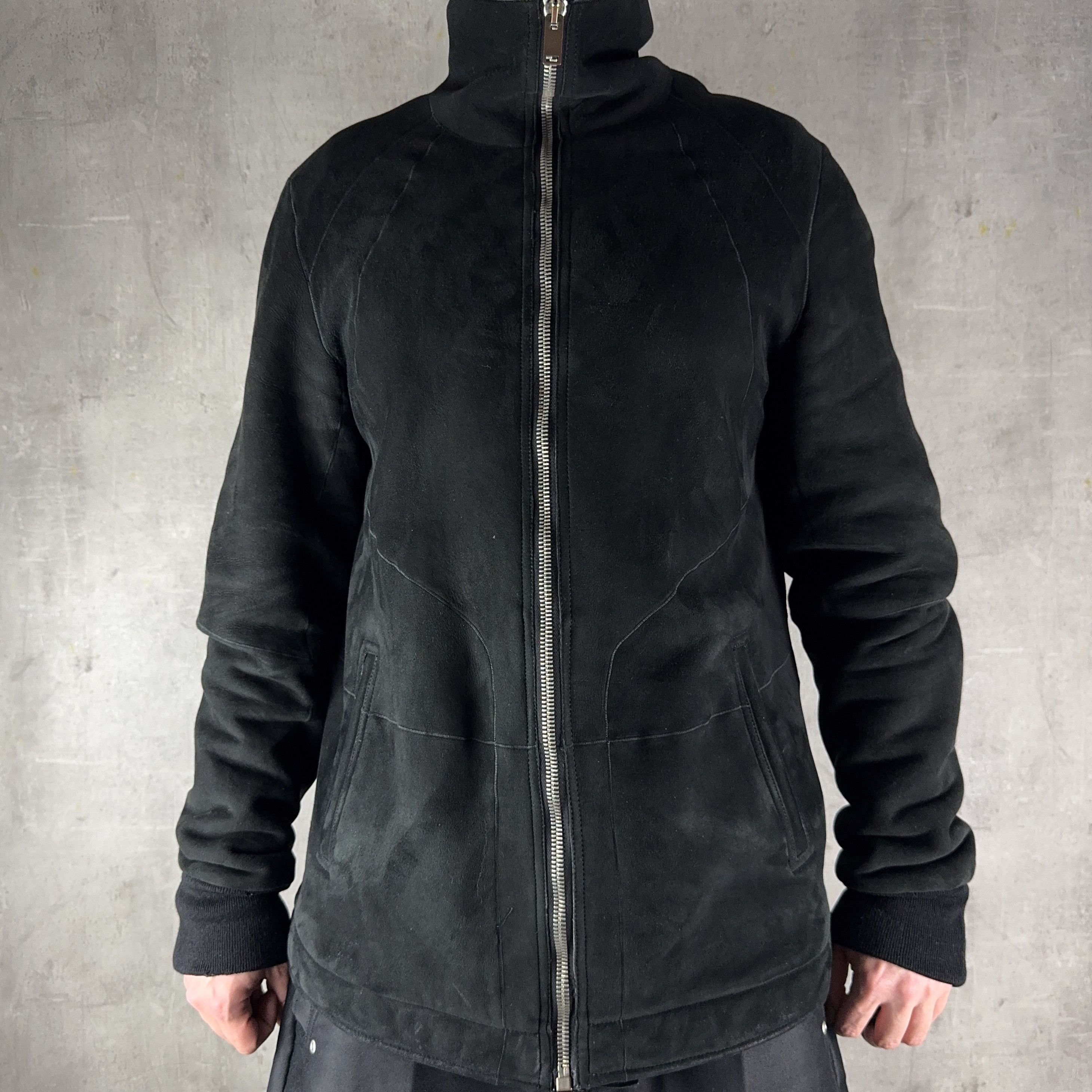 Rick Owens RICK OWENS Leather Suede Intarsia Shearling Jacket Size IT54 Size US XL / EU 56 / 4 - 5 Thumbnail