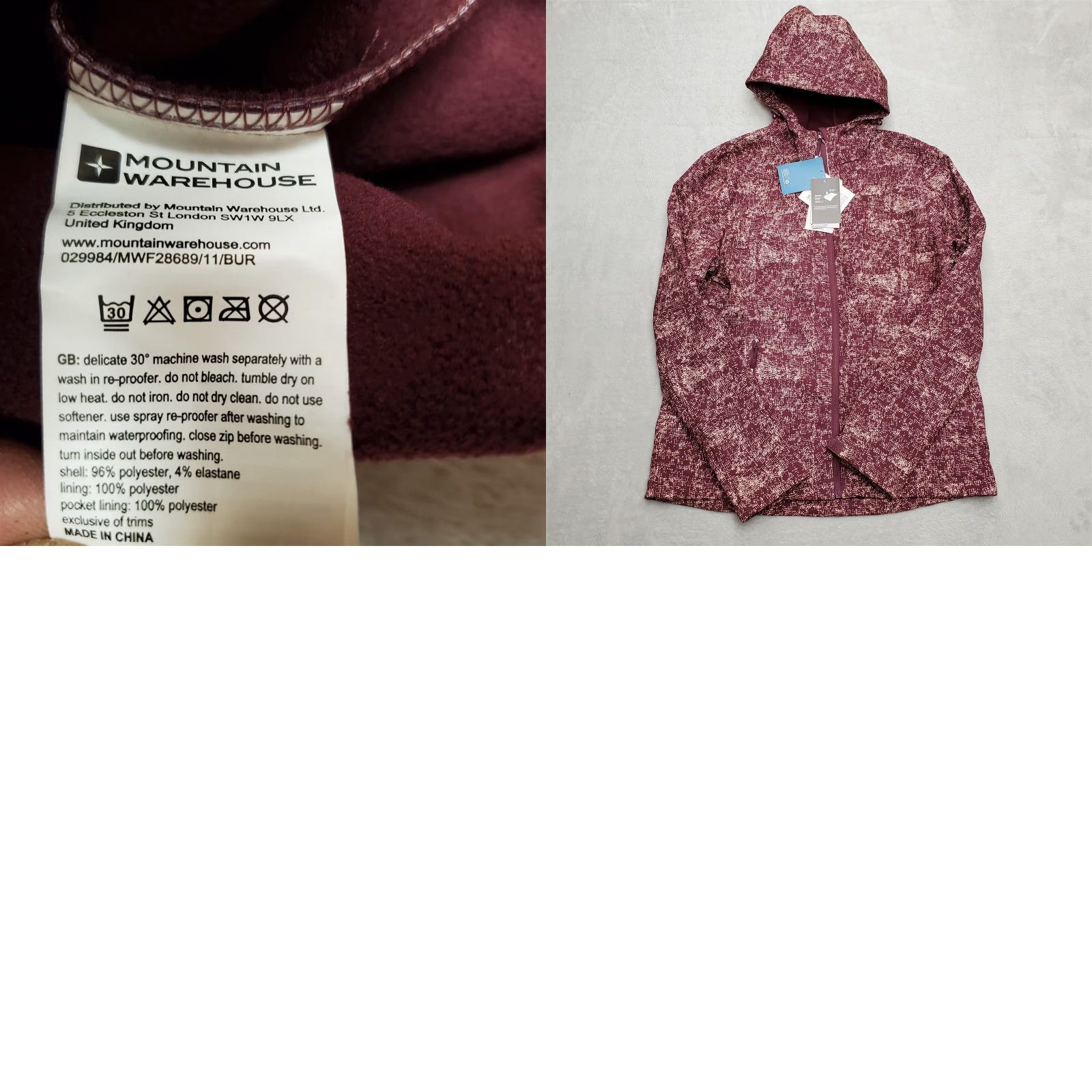 Vintage VINTAGE Mountain Warehouse Jacket Women US 10 Burgundy Exodus Softshell Zip Fleece Lined Size L / US 10 / IT 46 - 8 Thumbnail