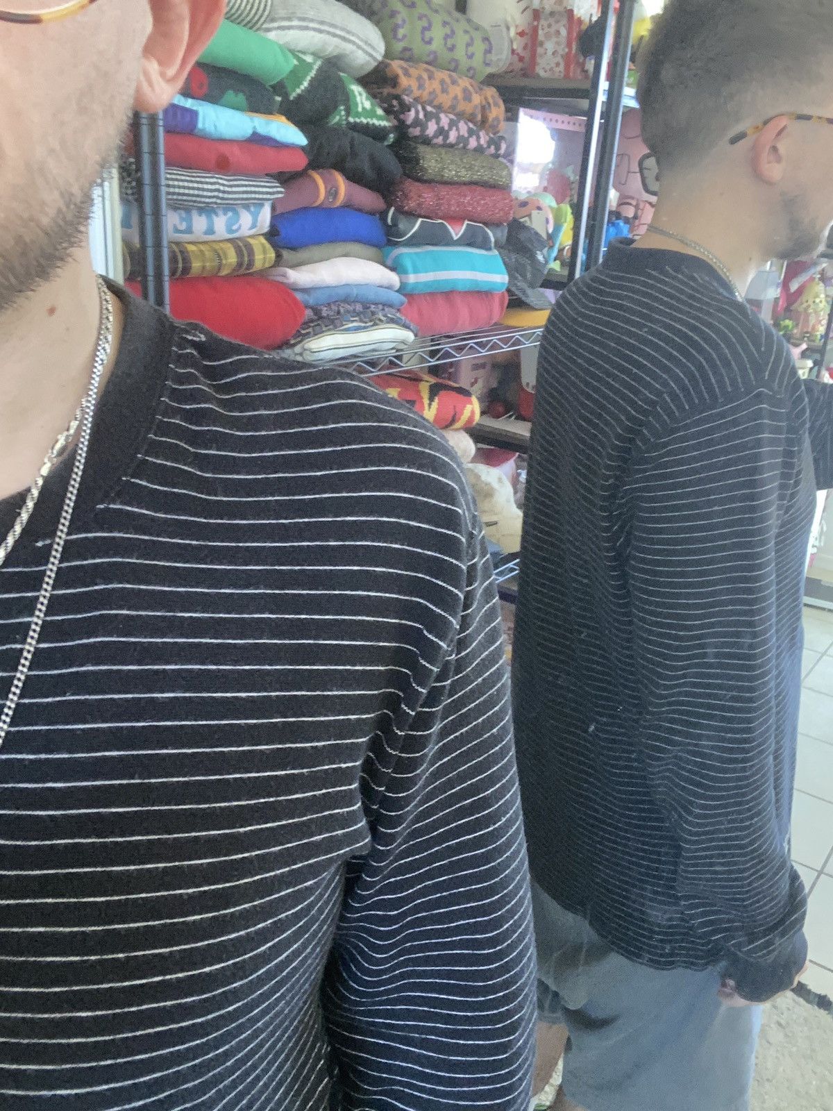 Supreme Supreme Striped Henley Top Shirt Black White 2010 Size US M / EU 48-50 / 2 - 9 Thumbnail