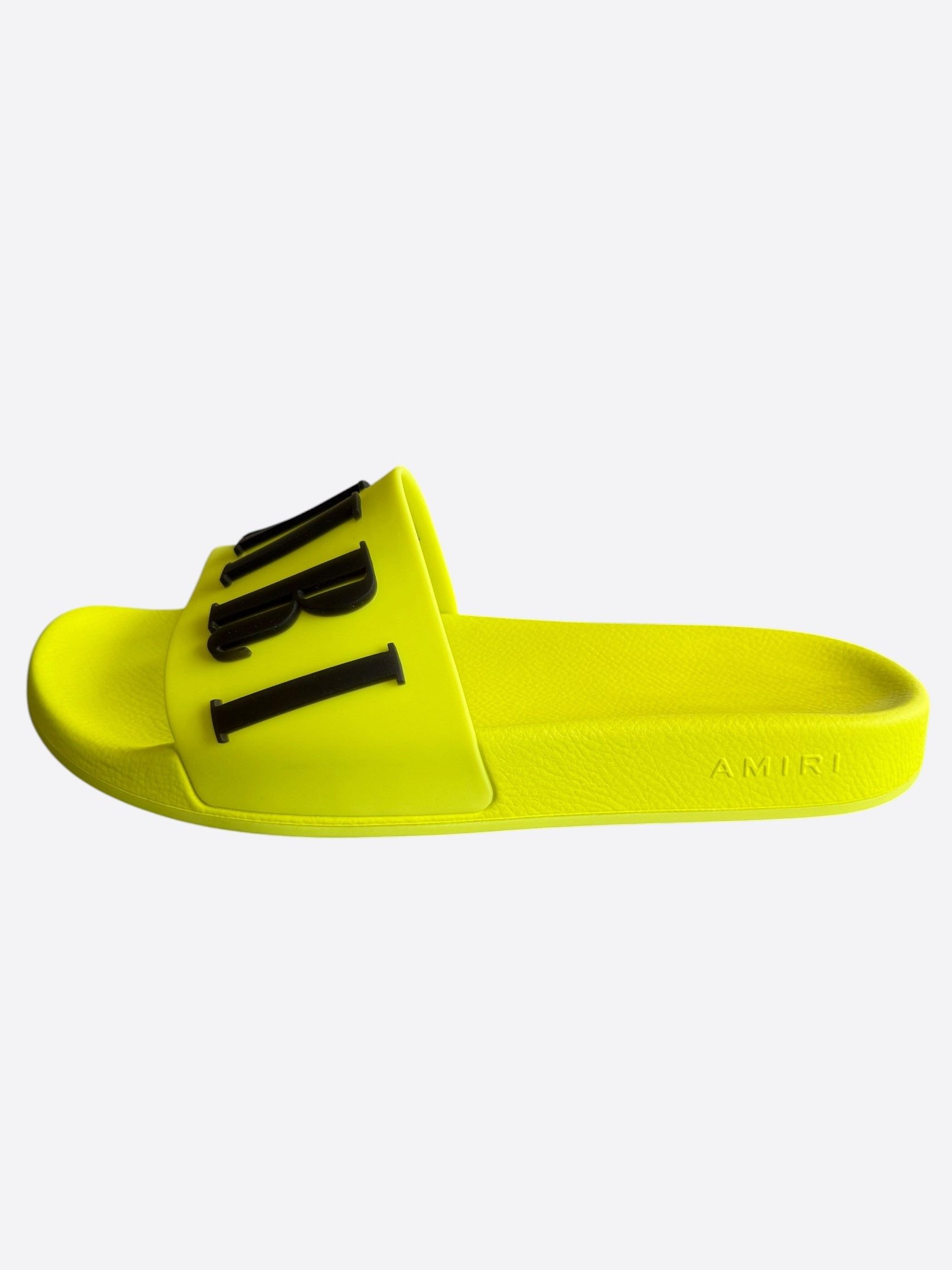 Amiri Amiri Yellow & Black Logo Rubber Slides Size US 9 / EU 42 - 3 Thumbnail