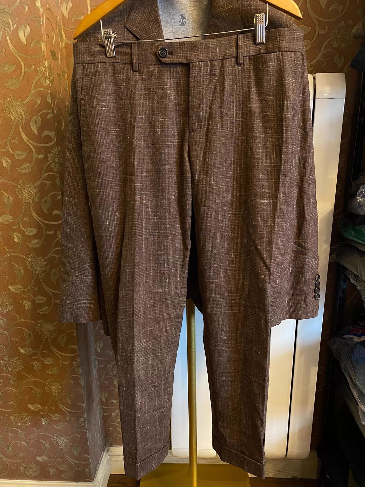 Brunello Cucinelli BRUNELLO CUCINELLI Handmade Cashmere Suit (Italy) Size 50R - 2 Thumbnail