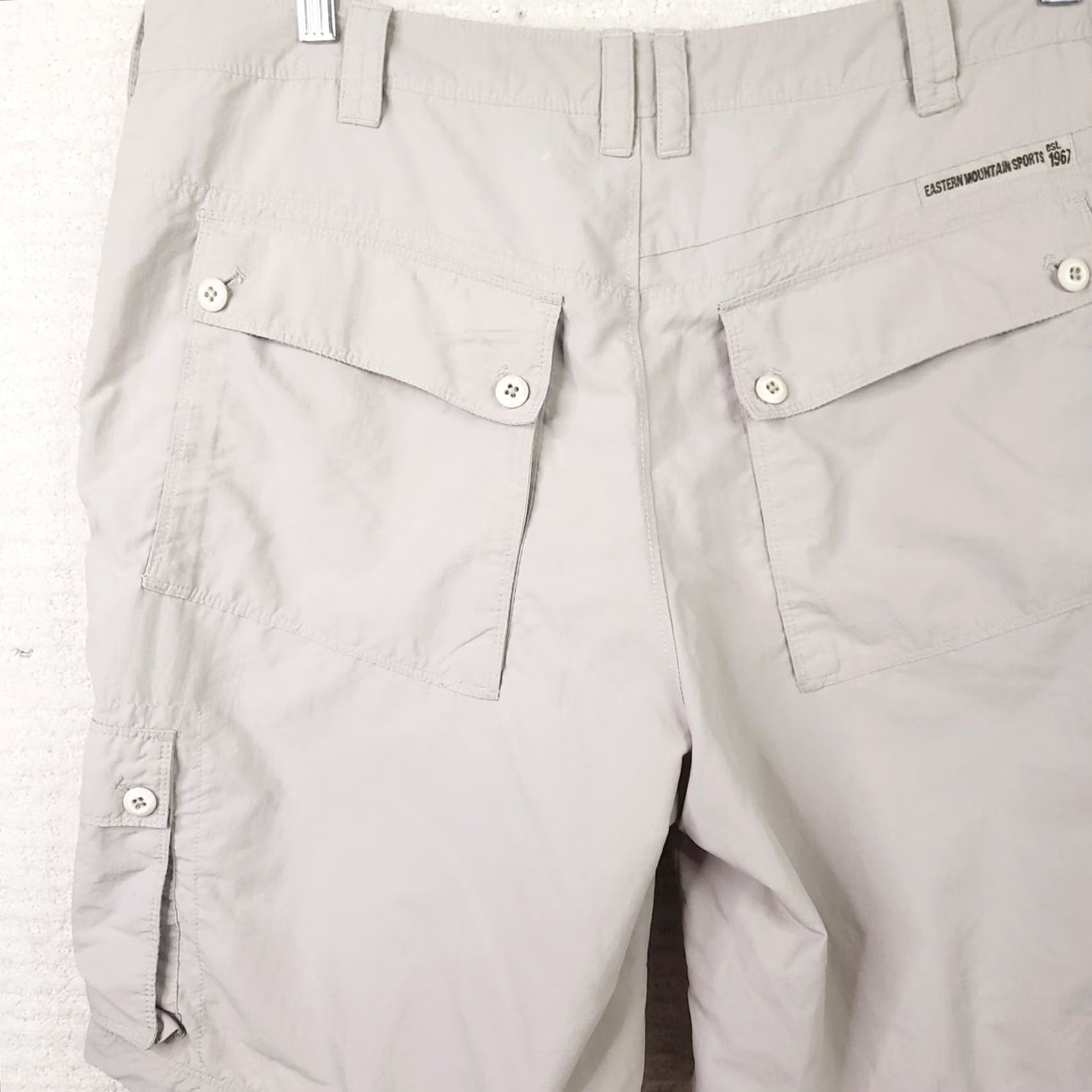 Eastern Mountain Sports EMS Eastern Mountain Sports Hiking Cargo Nylon Shorts Men's 38 Reg Beige Putty Cargo Regular 9in Inseam Men's Beige Nylon Convertible Shorts Size US 38 / EU 54 - 7 Thumbnail