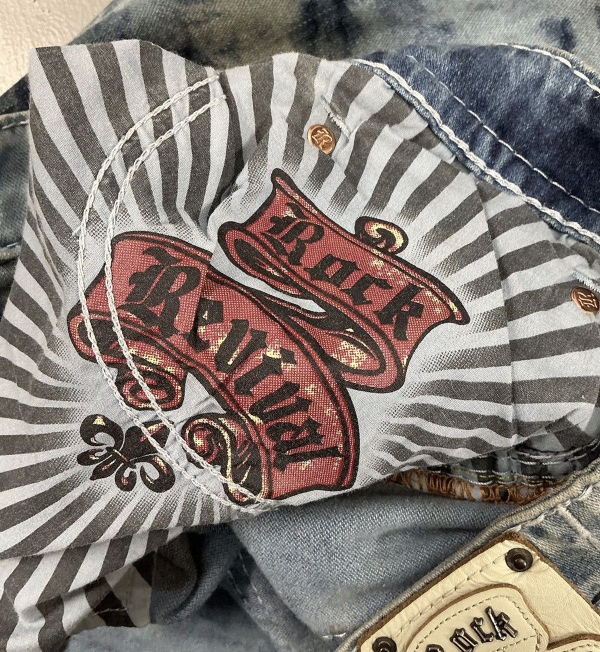 Robins Jeans Vintage rock revival studd denim Size US 42 / EU 58 - 7 Thumbnail