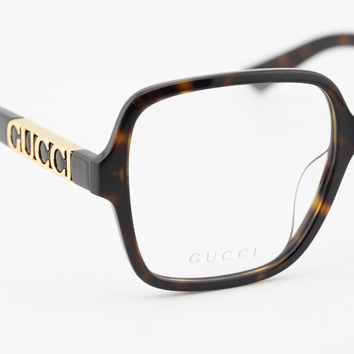 Gucci Gucci GG1193OA 002 Eyeglasses Havana 57mm Square Frame Size ONE SIZE - 6 Thumbnail
