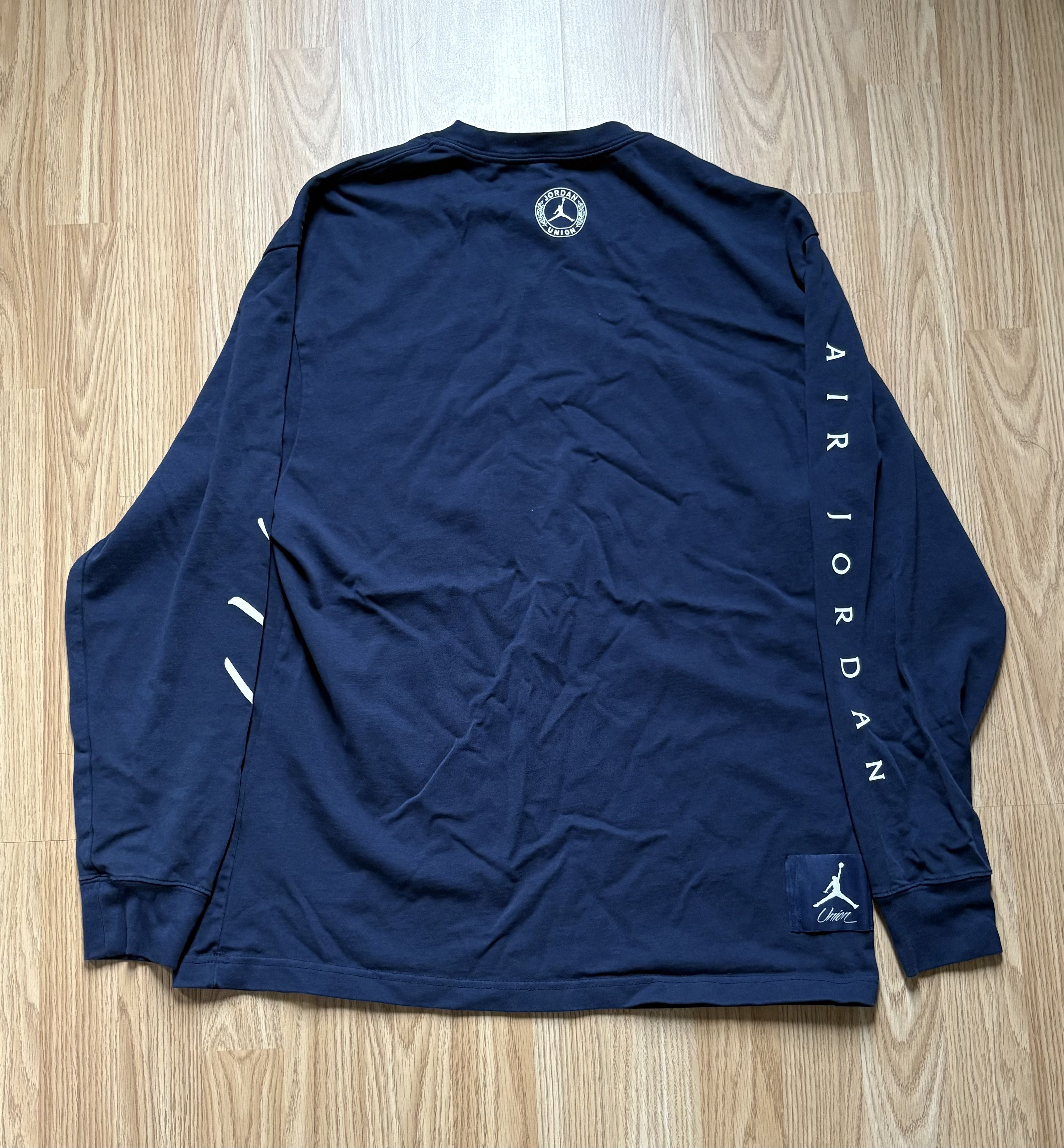 Jordan Brand × Union LA Air Jordan x Union LA Long Sleeve T Shirt - Navy Blue Size US L / EU 52-54 / 3 - 3 Thumbnail
