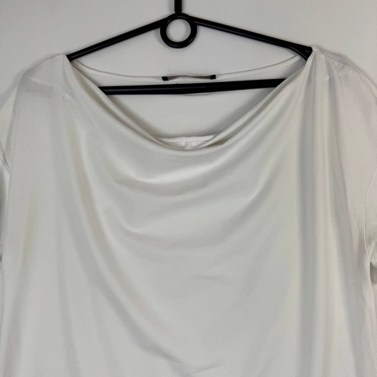 Weekend Max Mara Max Mara Weekend White Drape Neck T-Shirt Womens Size M Size M / US 6-8 / IT 42-44 - 2 Thumbnail