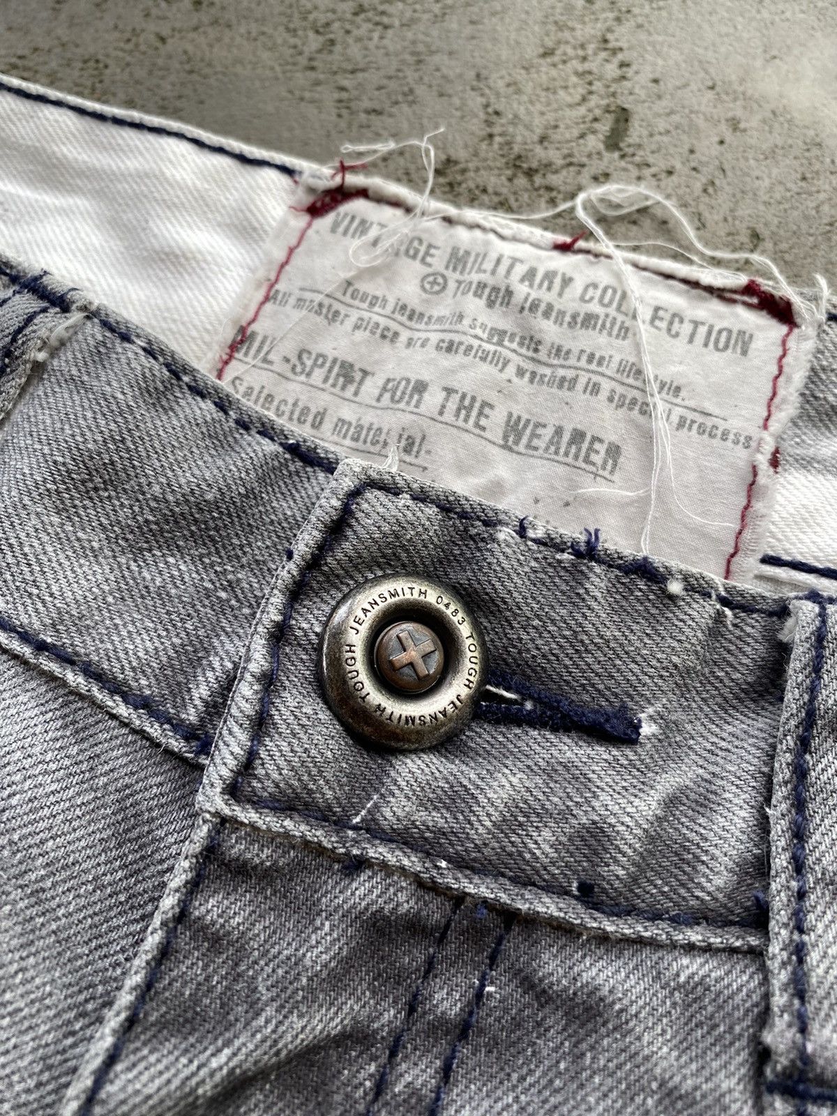 If Six Was Nine × Japanese Brand Vintage Tough Ruched Jeans Size US 31 - 7 Thumbnail