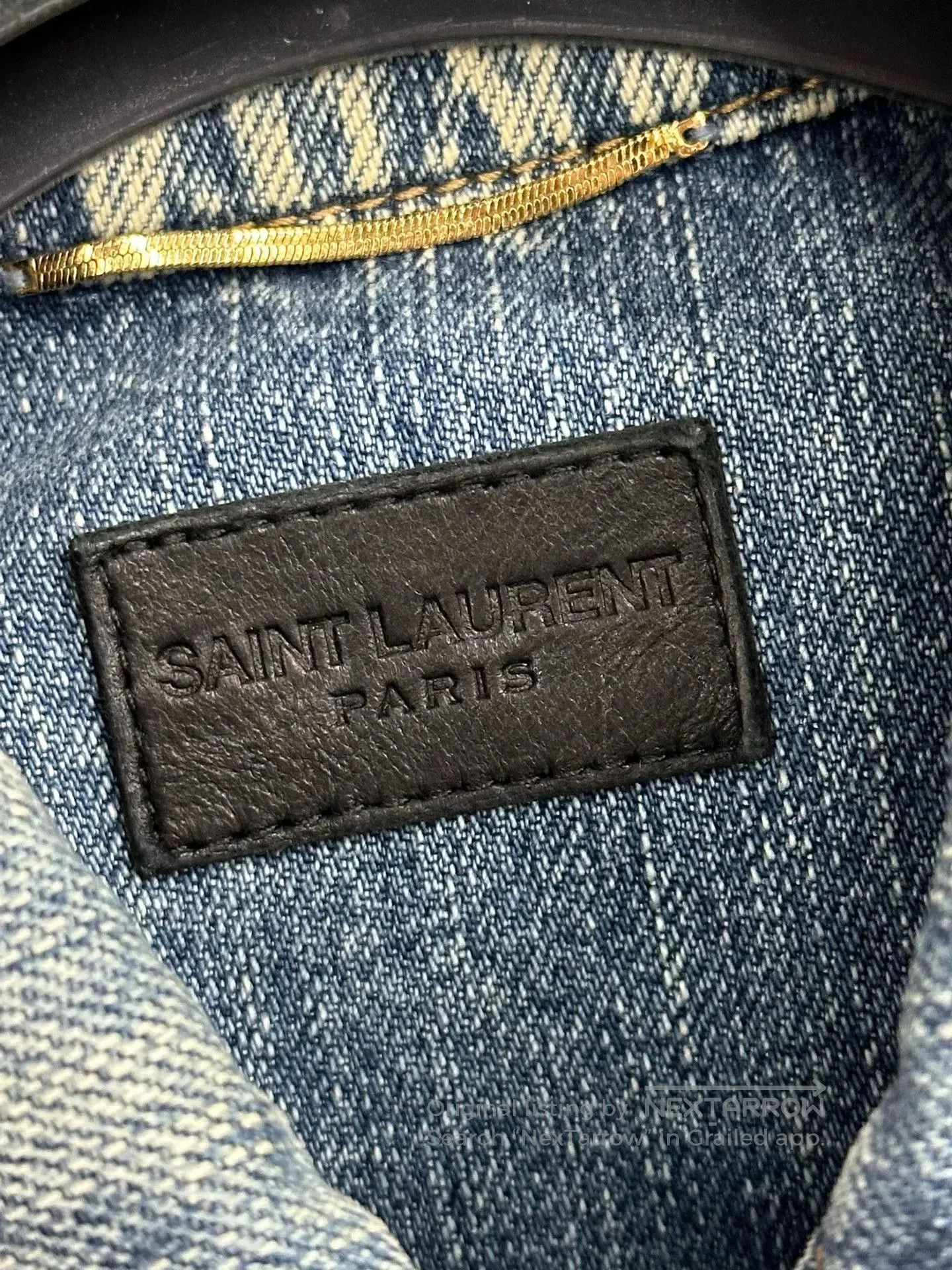 Saint Laurent Paris Saint Laurent Blue Denim Jacket w/Anchor. Size M / US 6-8 / IT 42-44 - 4 Thumbnail