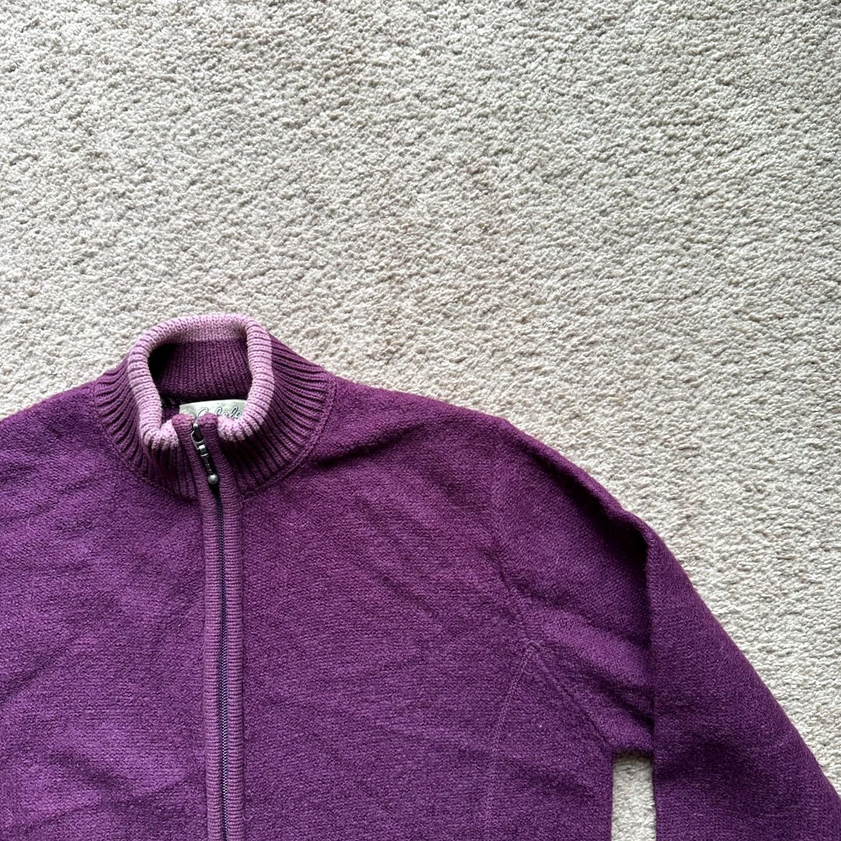 Vintage Cabela's Sweater Womens Small Full Zip Pink Mock Neck Wool Blend Pockets Size S / US 4 / IT 40 - 5 Thumbnail