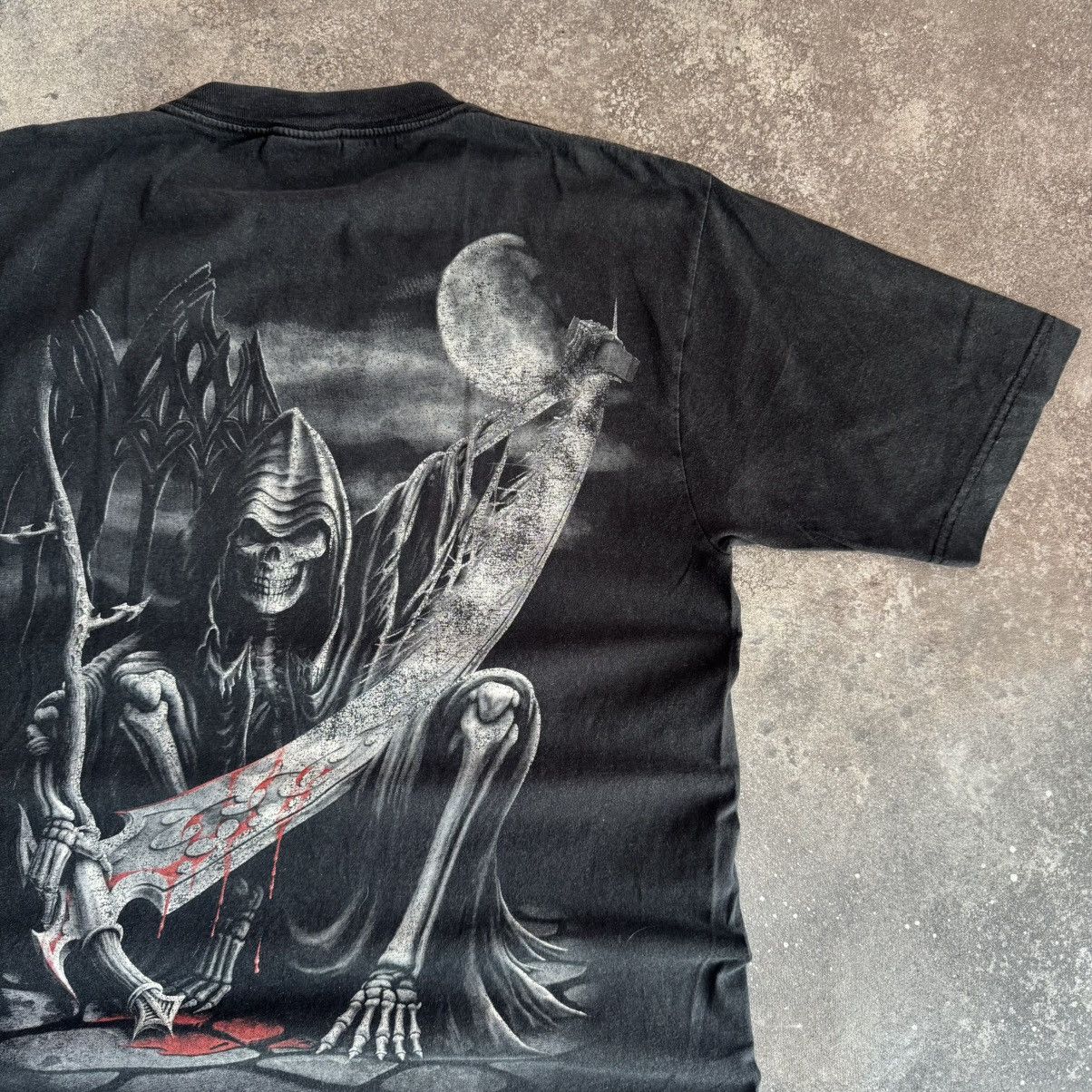 Affliction Spiral Gothic Y2K Faded T-Shirt (Affliction vibe) Size US L / EU 52-54 / 3 - 9 Thumbnail