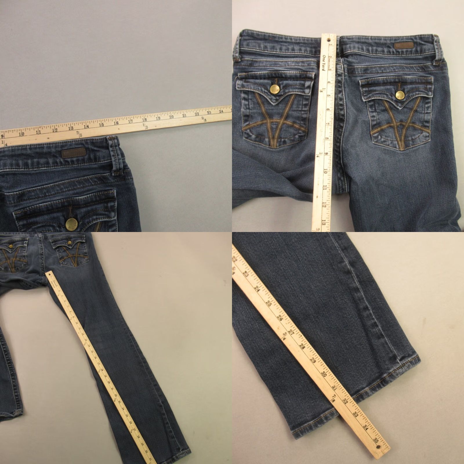 Vintage KUT from the Kloth Jeans Women 10 Lightweight Straight Leg Stretch Pockets Blue Size 32" / US 10 / IT 46 - 8 Thumbnail