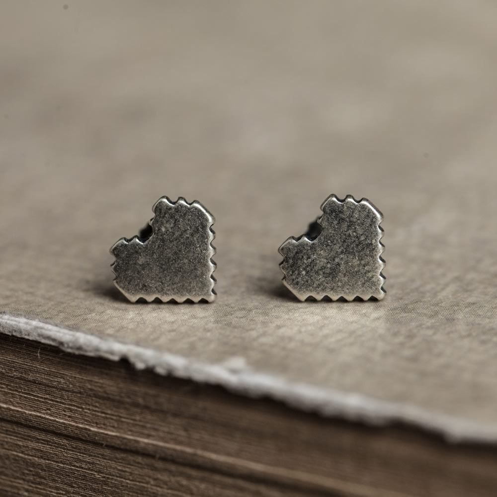 Jewelry Hearts Future Earrings One Pairs Chrome Jewelry Size ONE SIZE - 1 Thumbnail