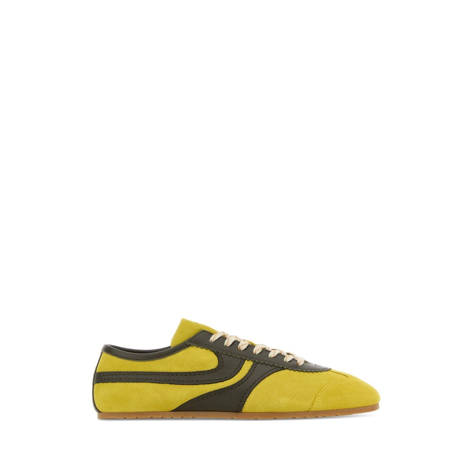 DRIES VAN NOTEN Men's Yellow Suede Sneakers New And Authenti