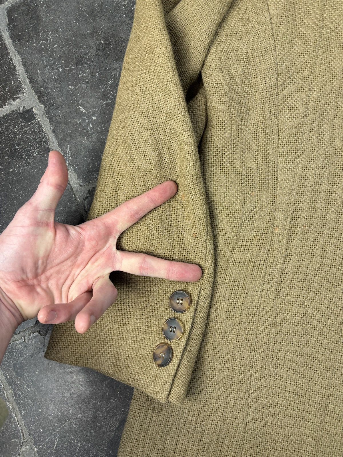 Giorgio Armani 90s Giorgio Armani Linen Jacket Vintage Le Collezioni Blazer Size 40R - 11 Thumbnail