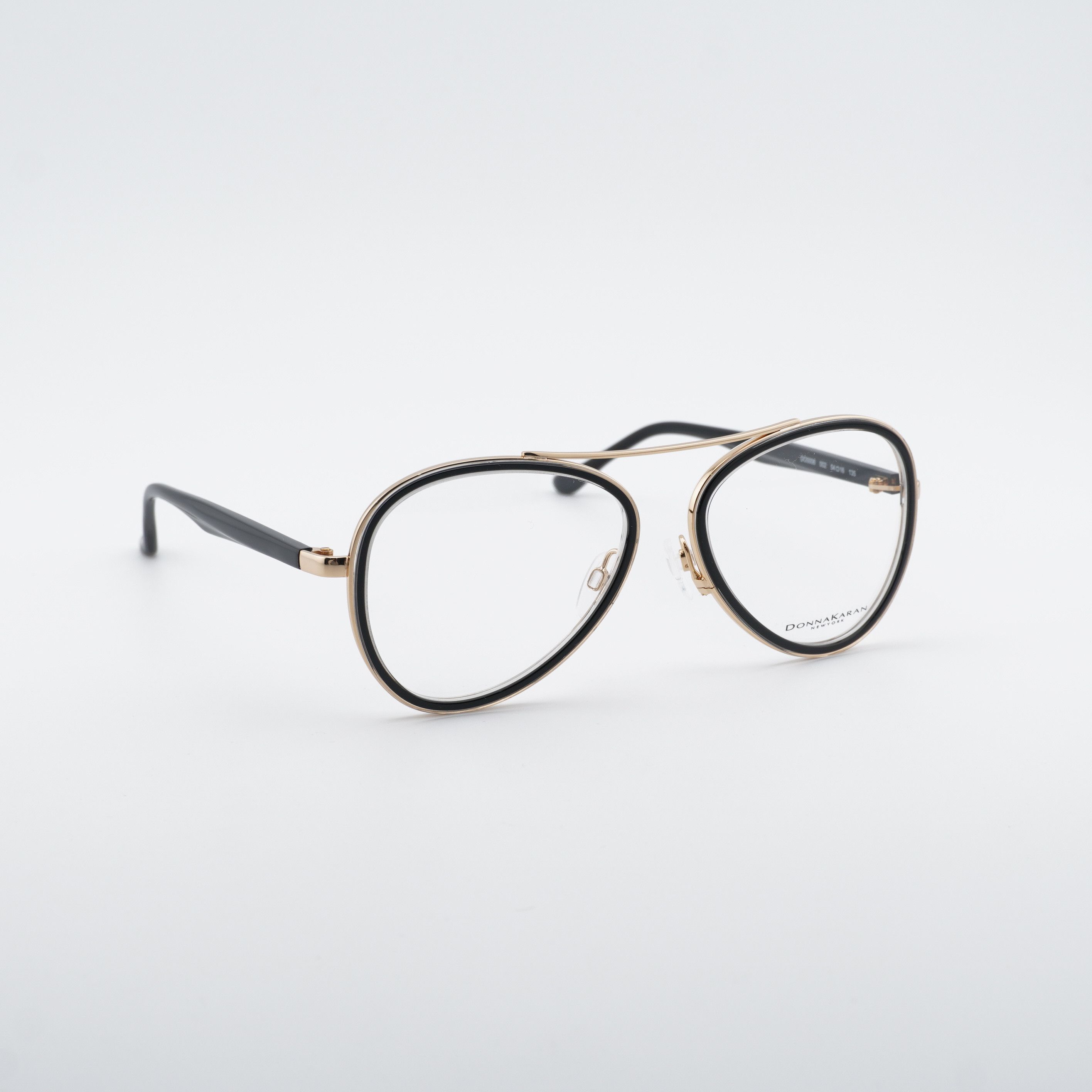 Donna Karan Donna Karan DO5006 002 Eyeglasses - Black/Gold 54mm Aviator Size ONE SIZE - 6 Thumbnail