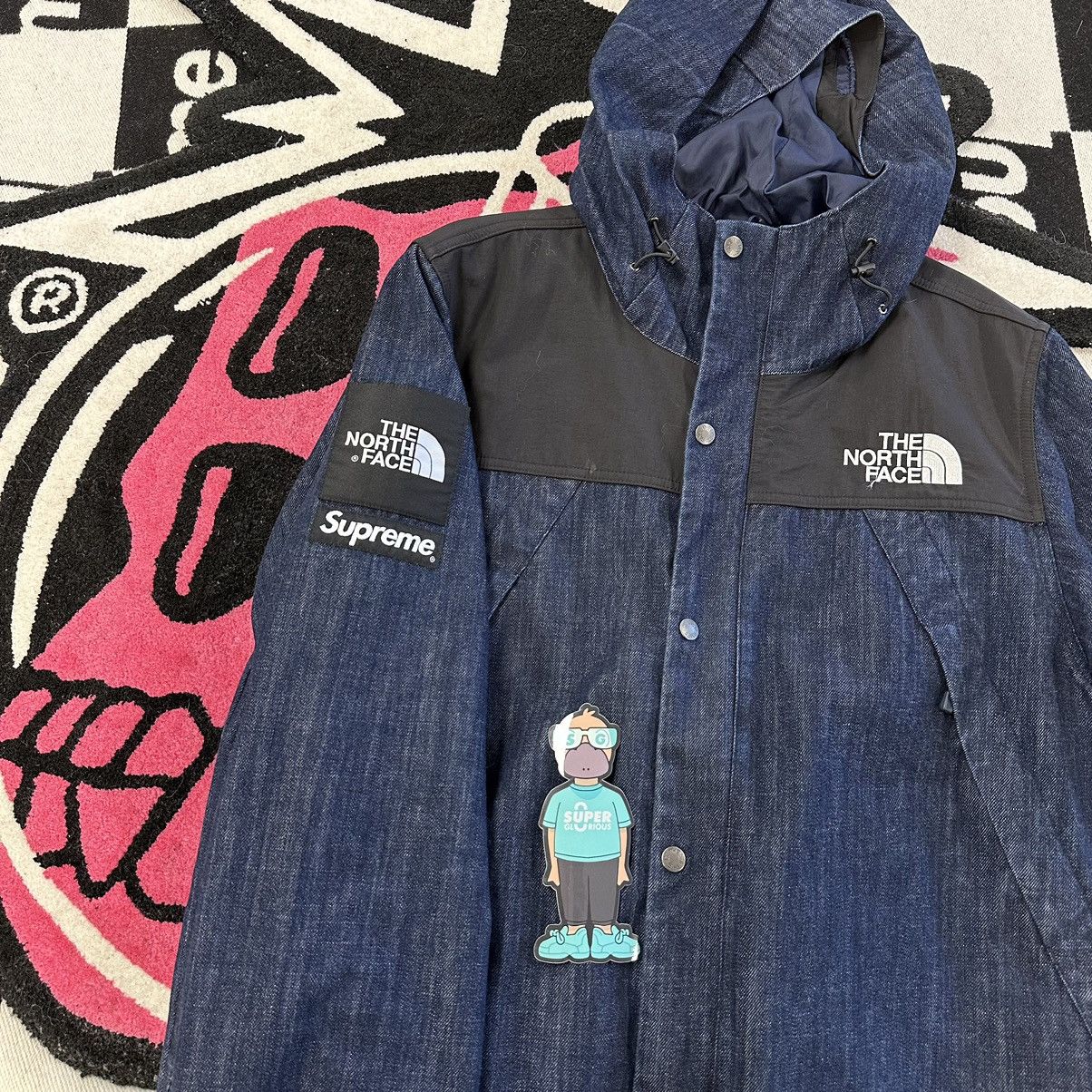 Supreme Supreme The North Face Denim Dot Shot Jacket | Grailed